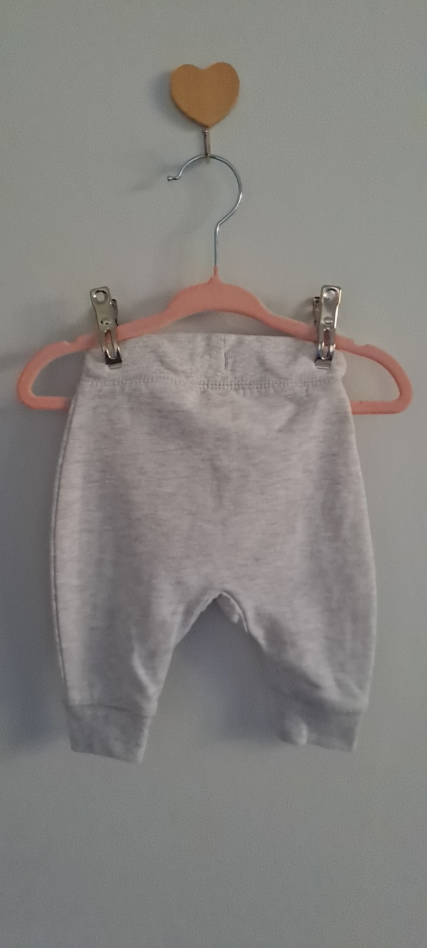 Woolworths Baby Girls' Grey Marle Heart Joggers 1-3 Months