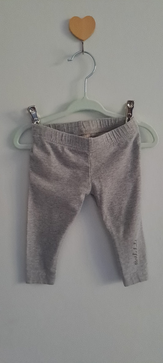 Earthchild Baby Girls' Grey Marle Organic Cotton Leggings 6-12 Months