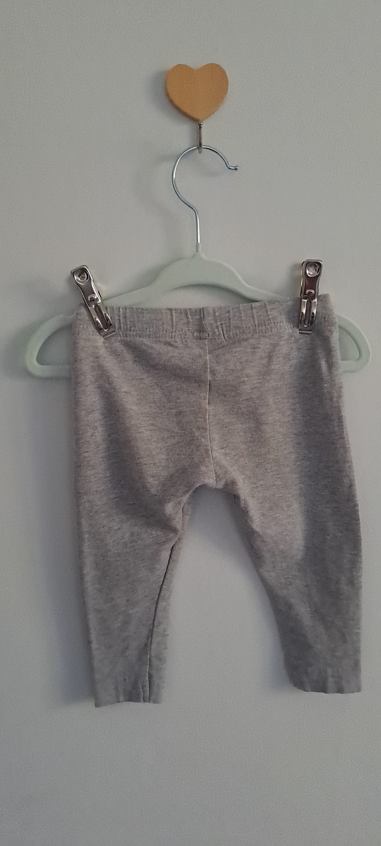 Earthchild Baby Girls' Grey Marle Organic Cotton Leggings 6-12 Months