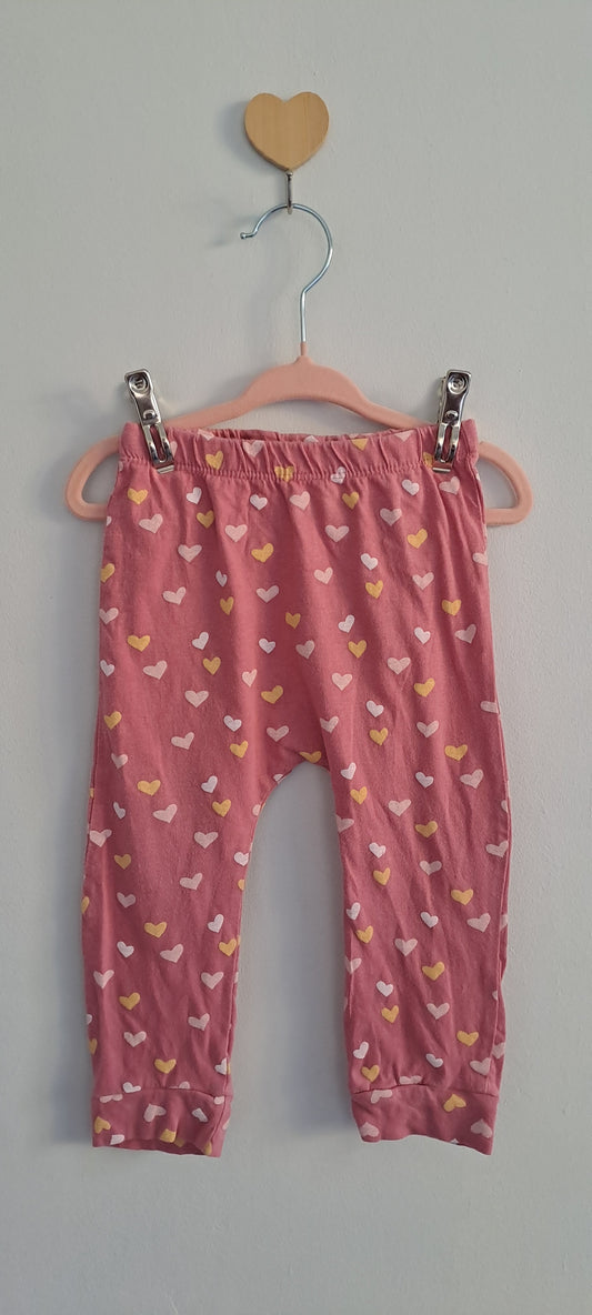 Tiny Tots Baby Girls' Pink Heart Print Leggings 12-18 Months