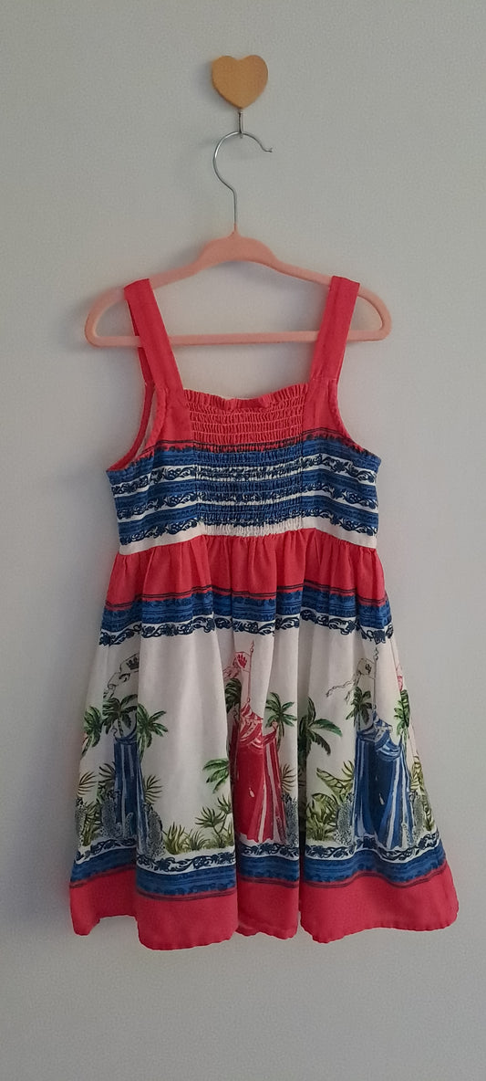 Collette Dinnigan x Cotton On Kids Limited Edition Smocked Tropical Dress 4-5 Years