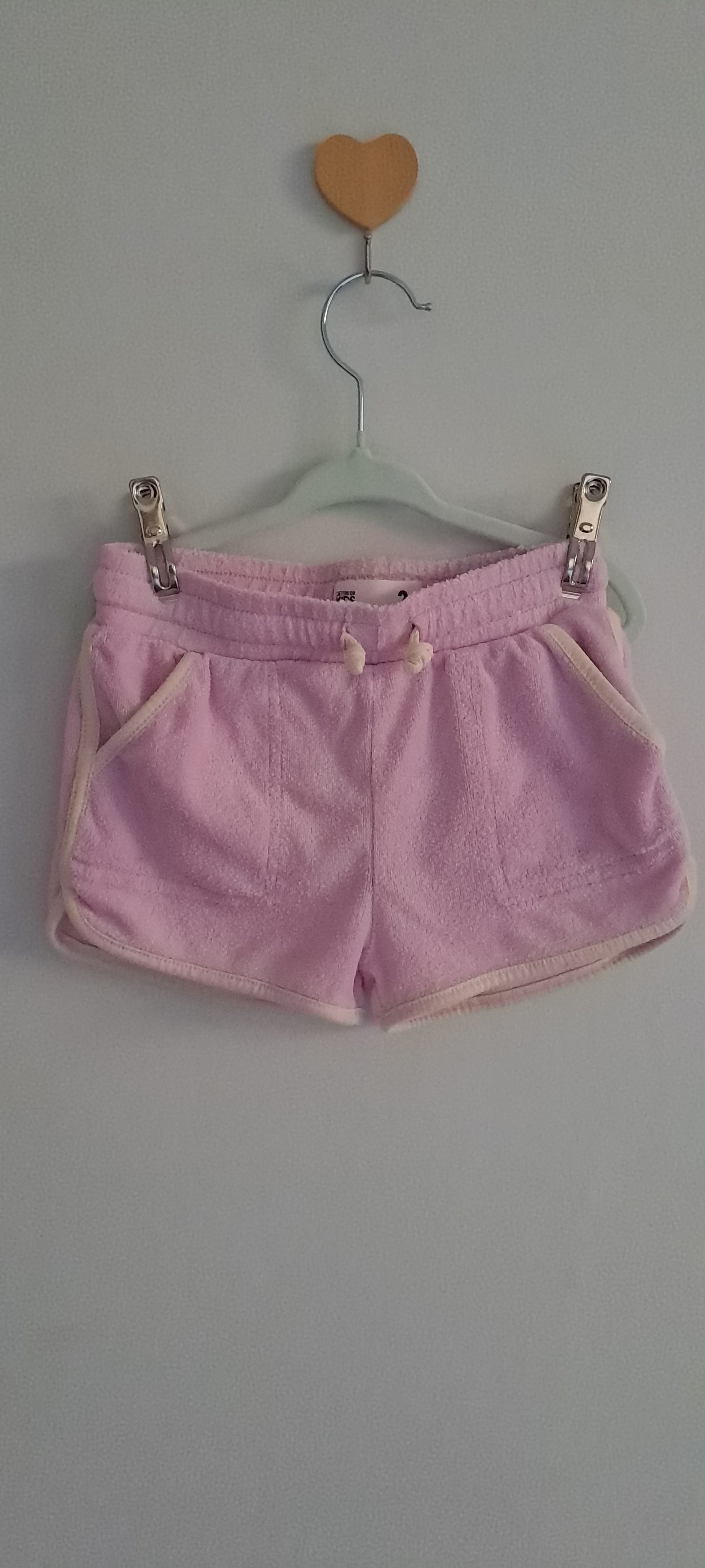 Cotton On Kids Lilac Towelling Shorts with Contrast Piping 2-3 Years