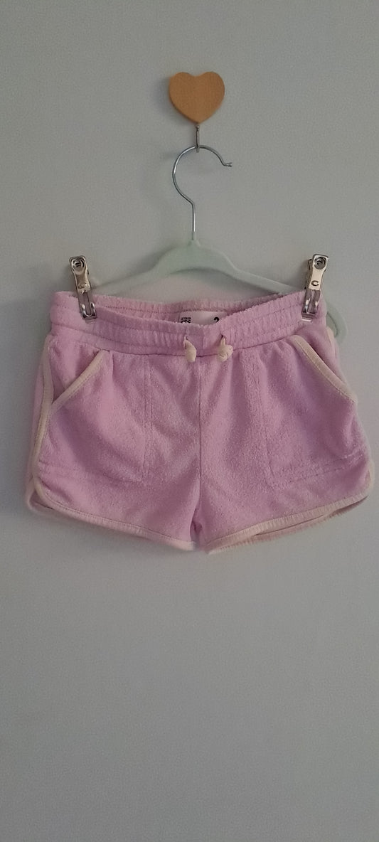 Cotton On Kids Lilac Towelling Shorts with Contrast Piping 2-3 Years