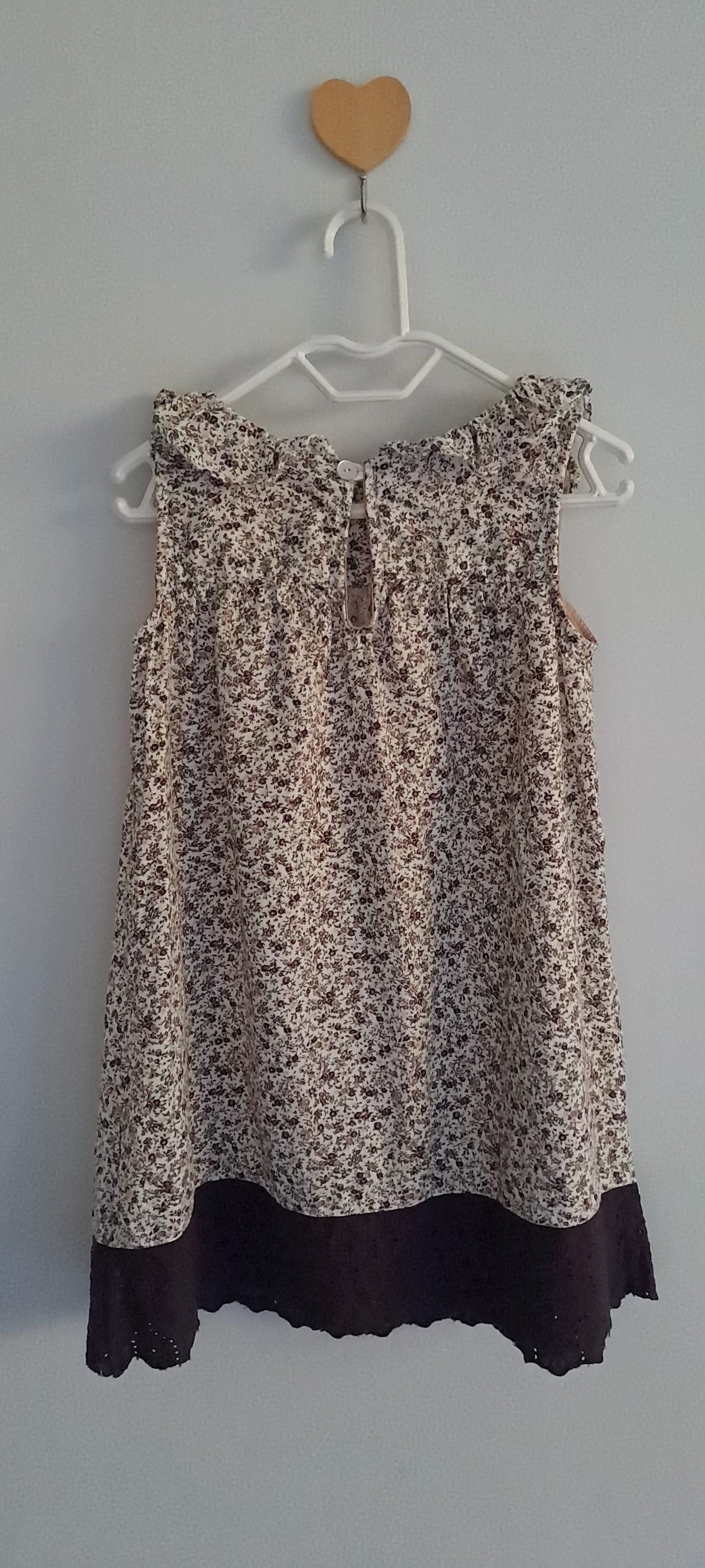 Petit Bunny Floral Smock Dress with Broderie Anglaise Hem 2-3 Years