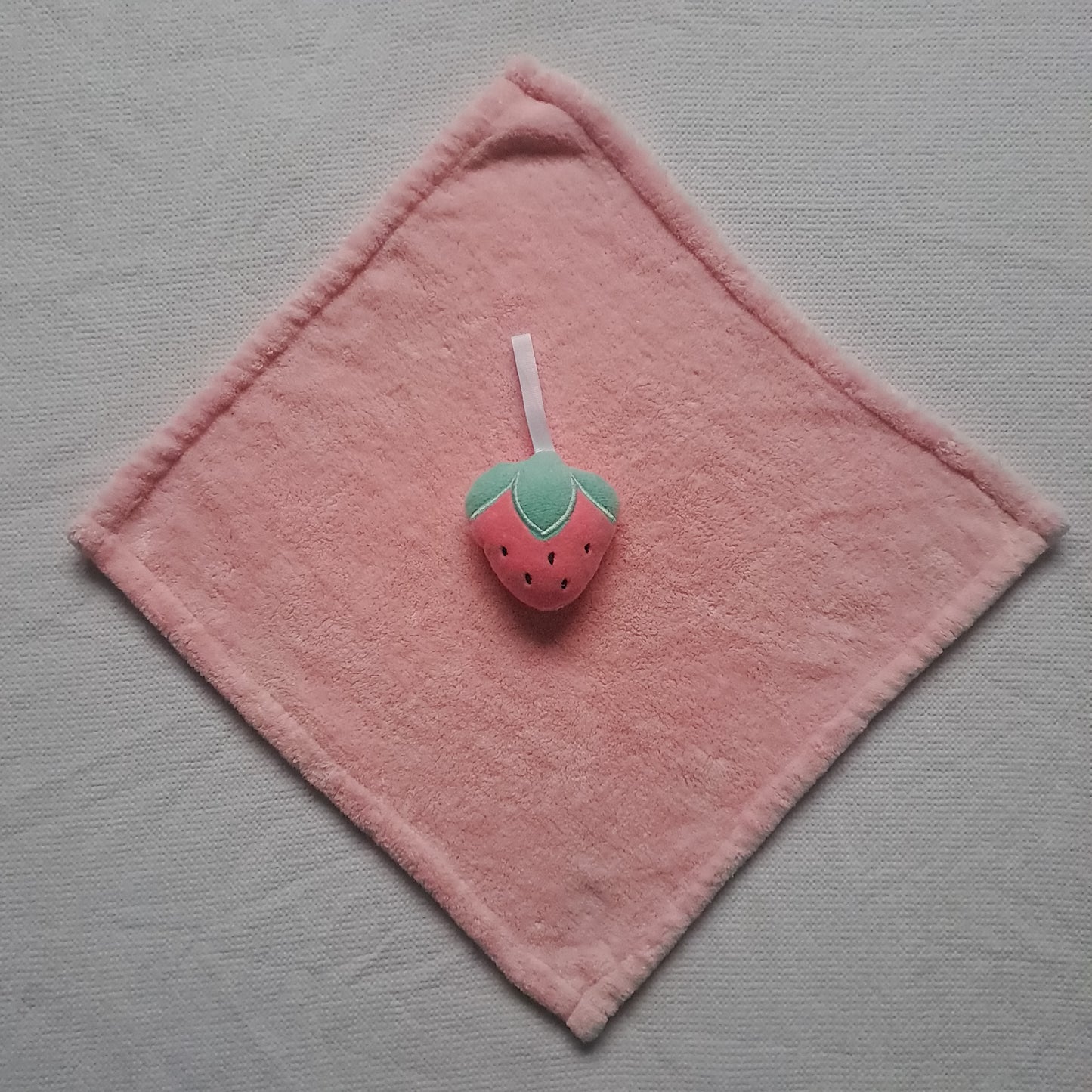 Sweet Strawberry Baby Security Blanket / Doodoo Blanket