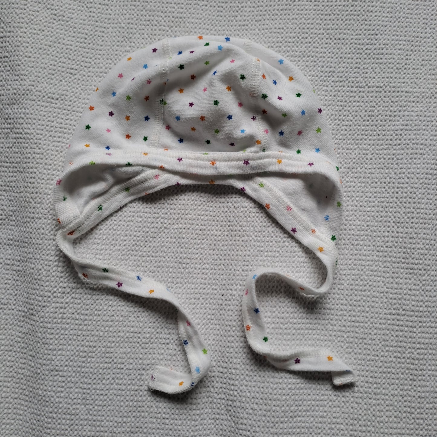 Multi-Color Star Print Baby Pilot Hat with Chin Ties 0-3 Months