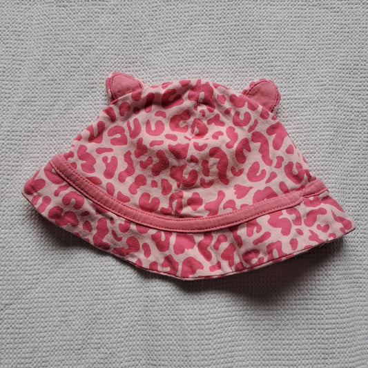 LC Waikiki Baby Girl Pink Leopard Print Sun Hat with Ears – 6-12 Months