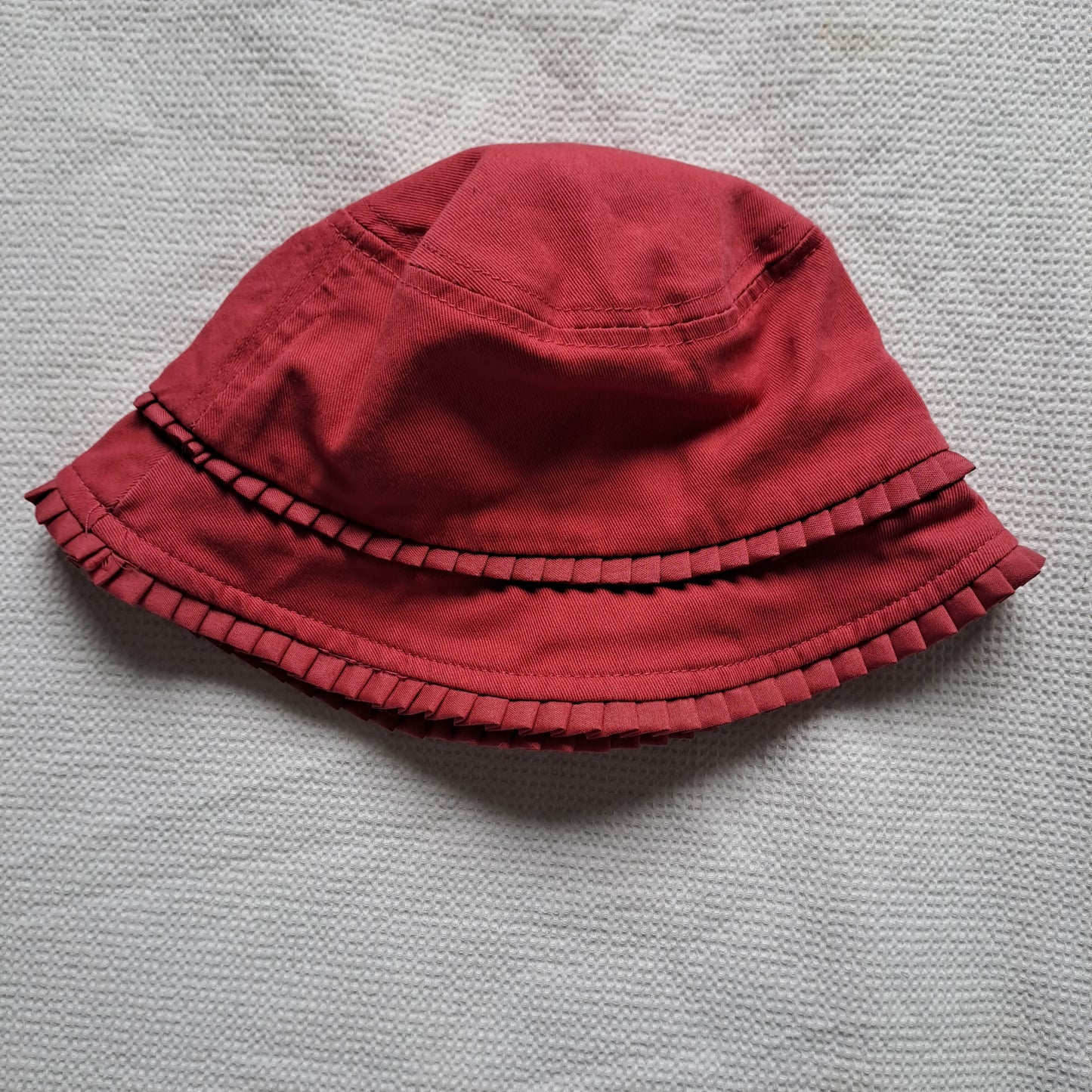 Ackermans Baby Girl Deep Pink Ruffled Heart Bucket Hat – 50cm