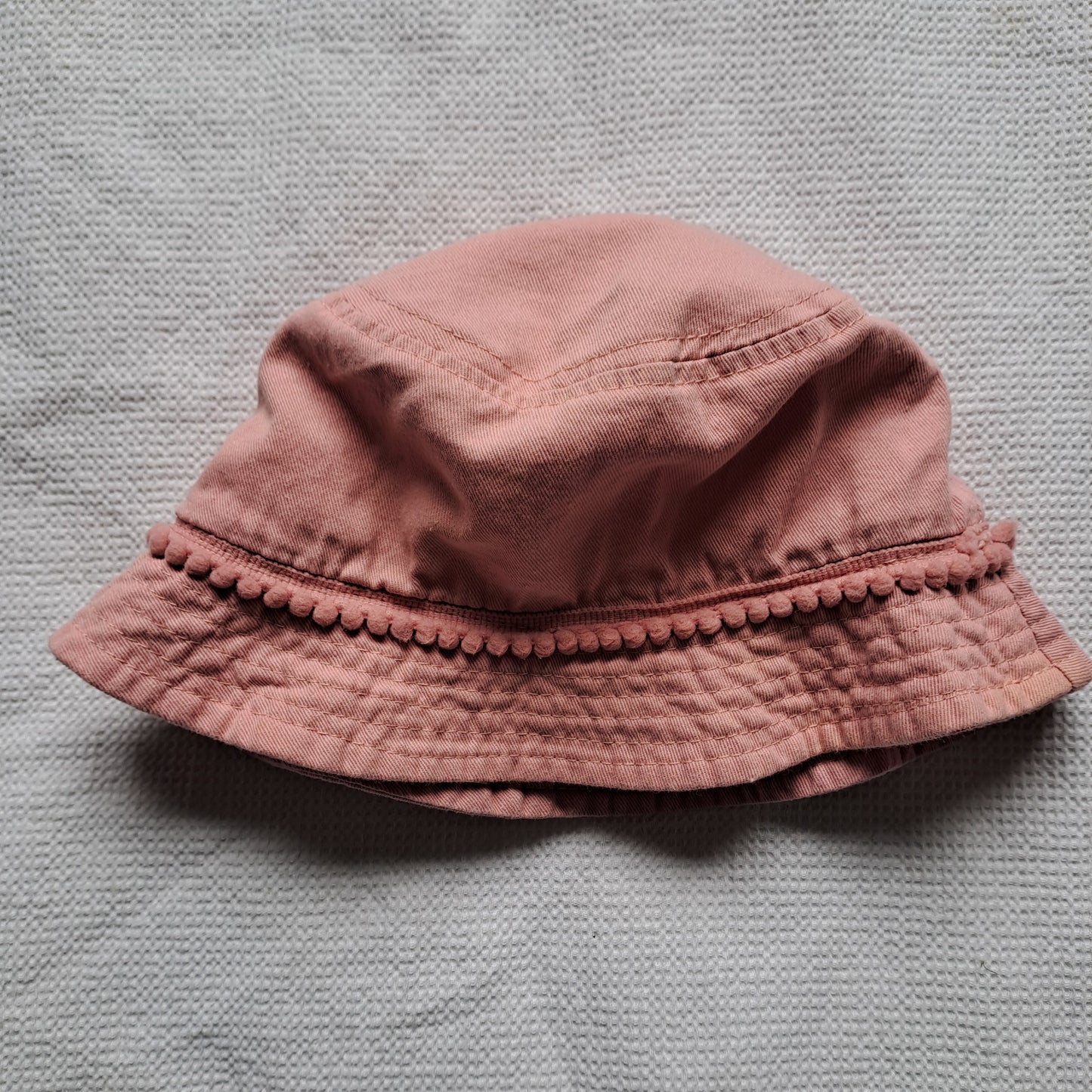 Ackermans Baby Girl Pink Pom-Pom Trim Bucket Hat – 50cm