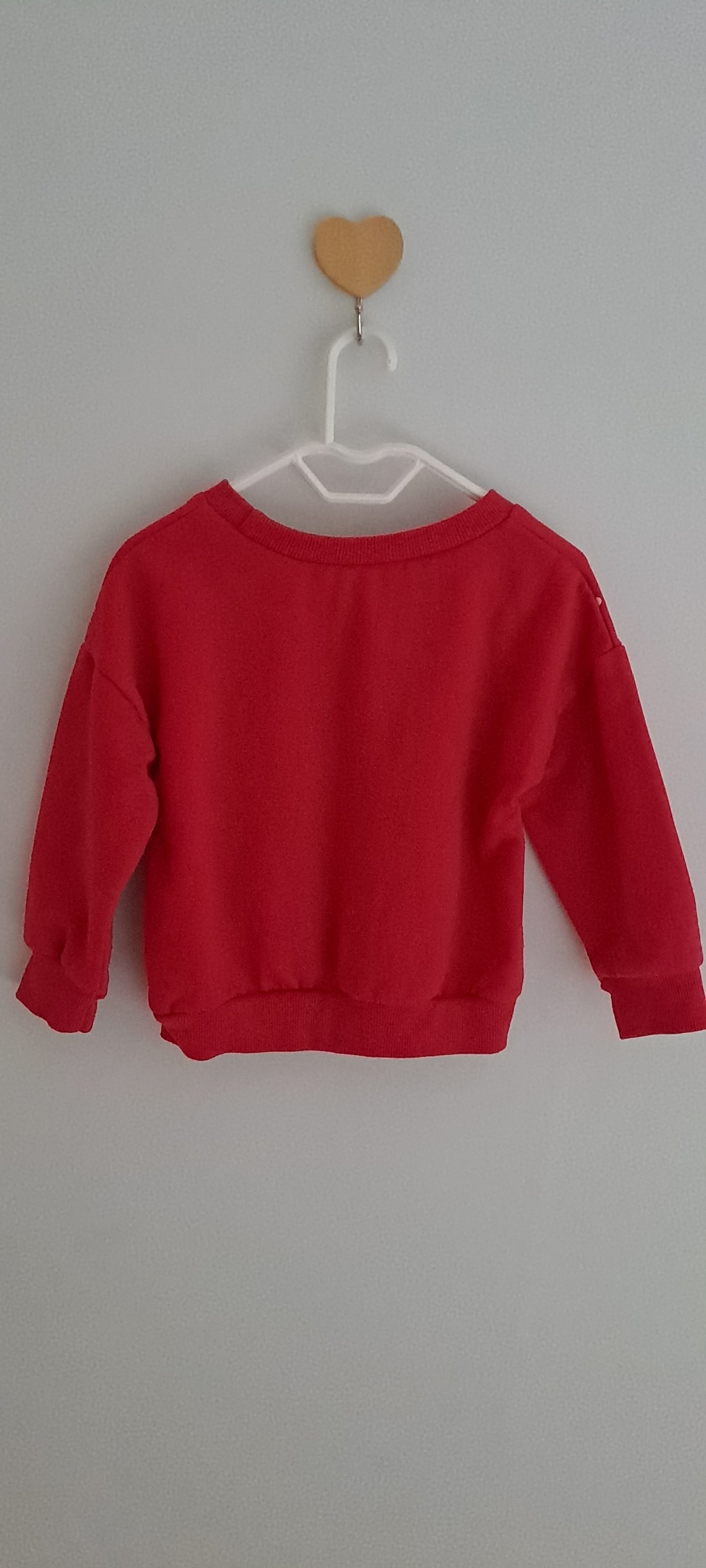 Cuddlesome Baby Girls Red Cherry & Polka Dot Sweatshirt 6-12 Months