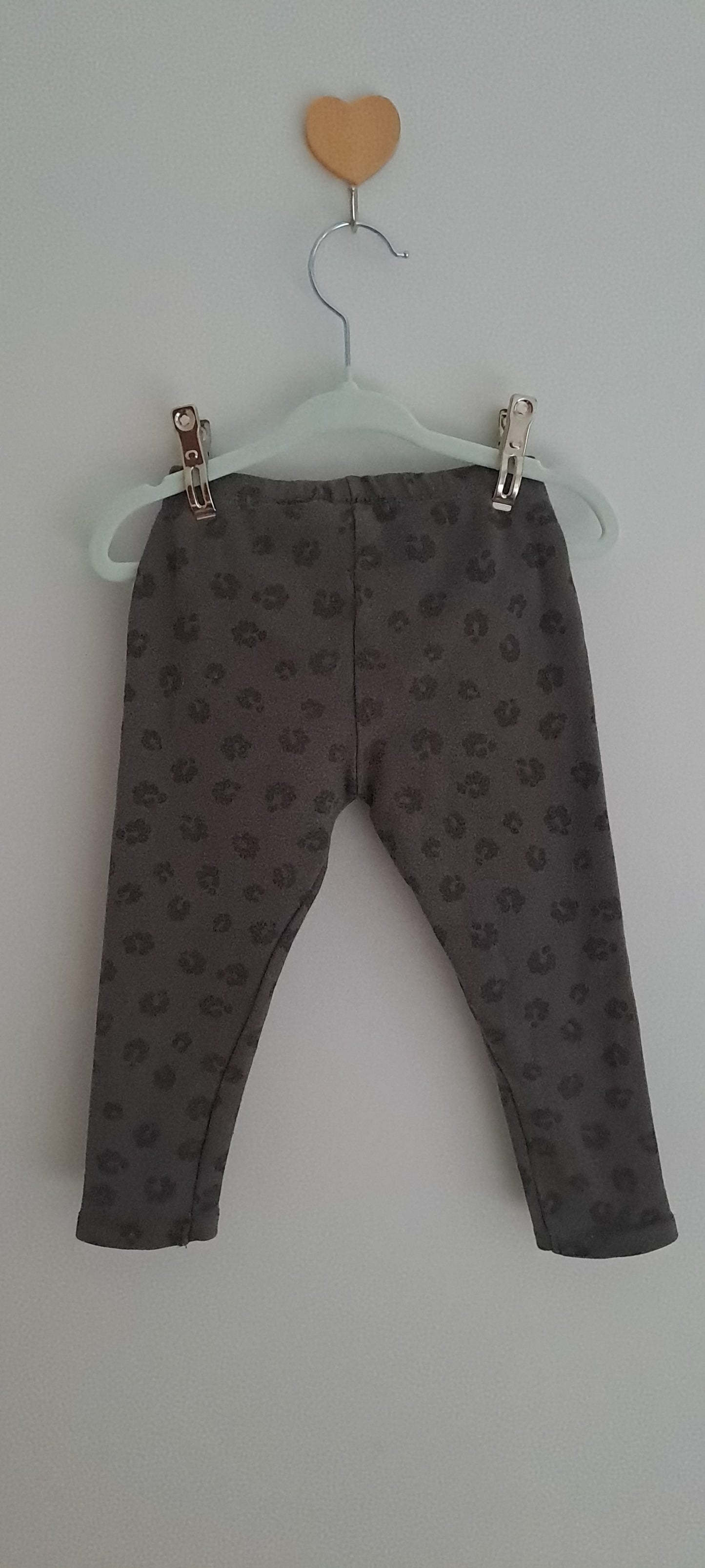 Zara Baby Charcoal Animal Print Pocket Leggings 2-3 Years
