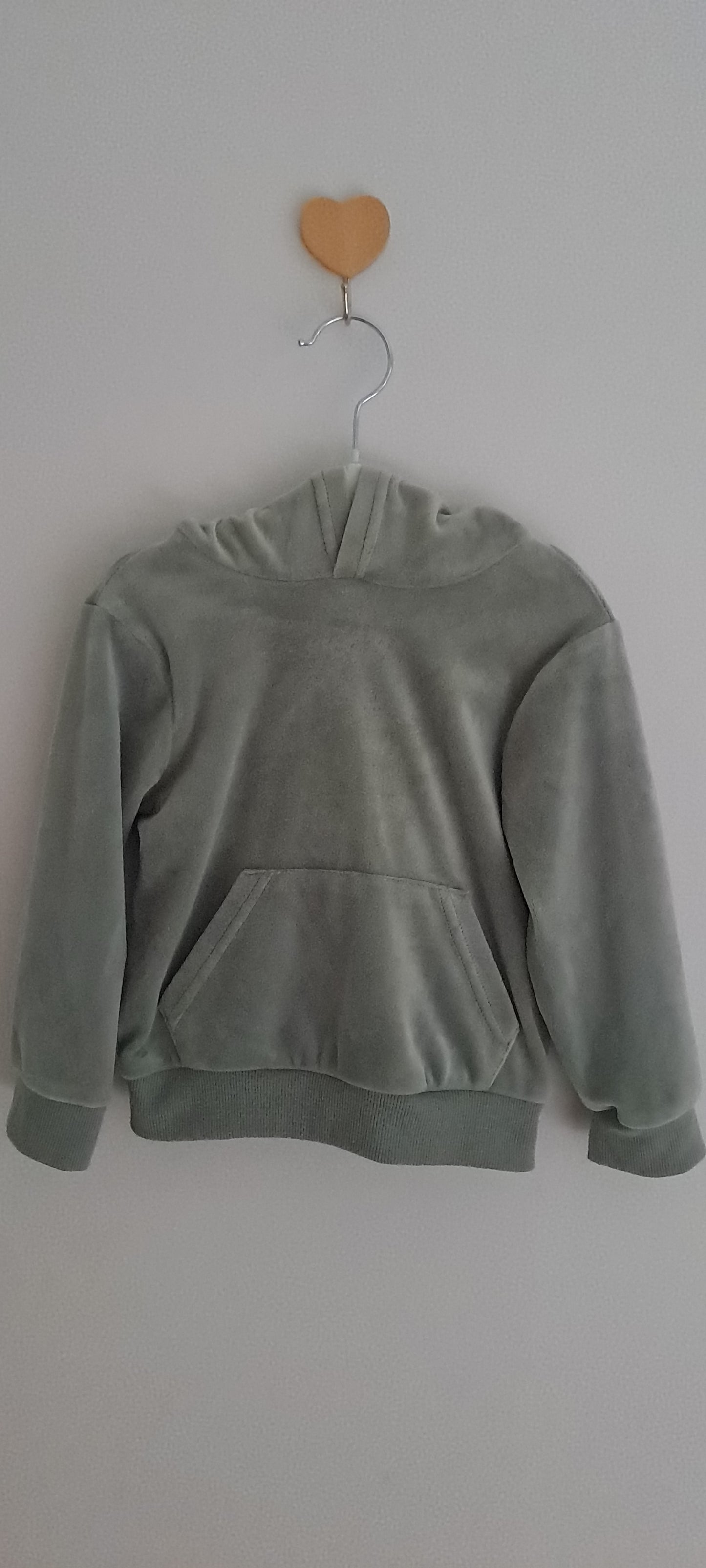 Cuddlesome Baby Velvet Hooded Tracksuit Set – Sage 18-24 Months