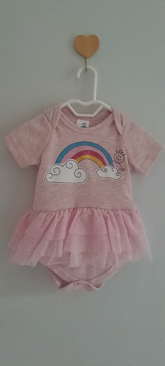 Children's Hospital Trust Rainbow Tutu Romper – Pink 0-3 Months