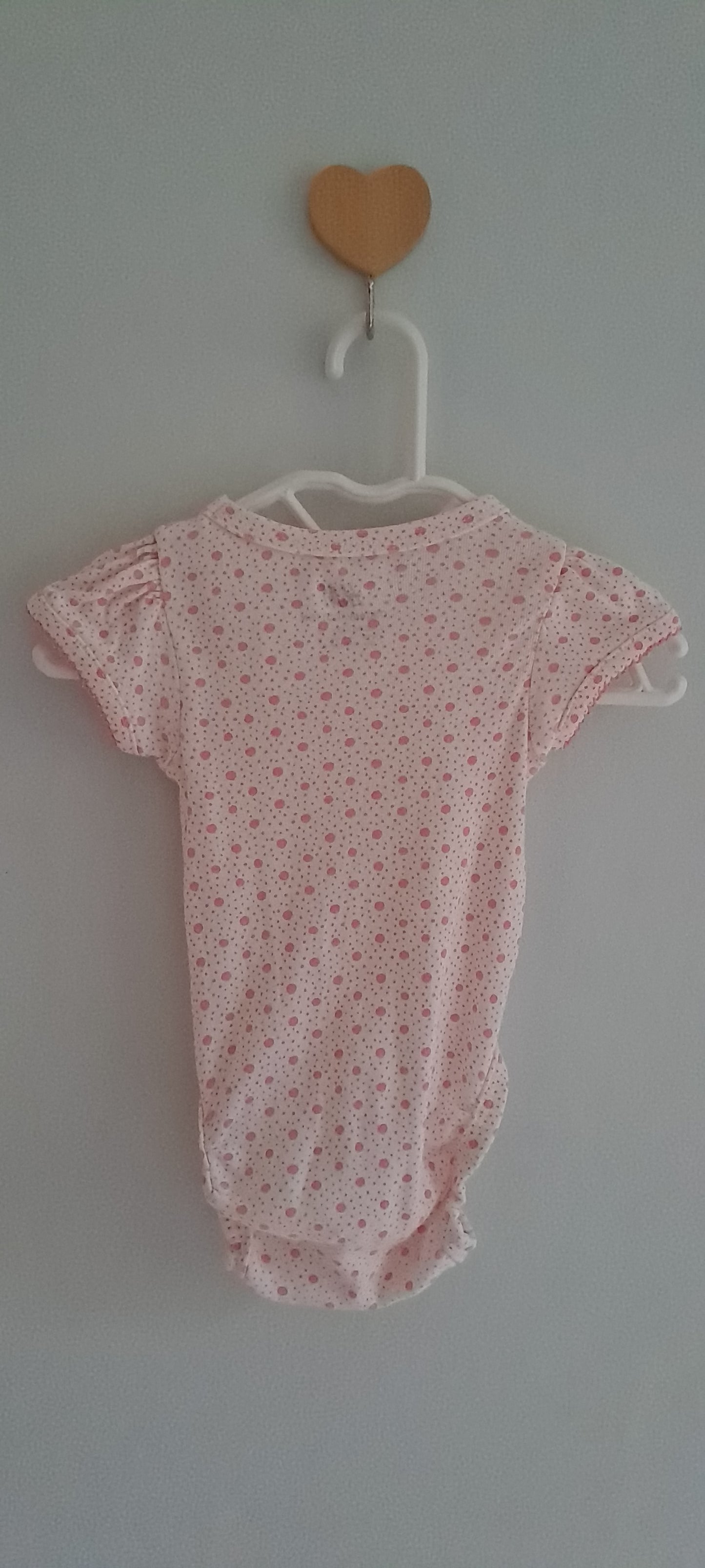 H&M Organic Cotton Wrap Bodysuit – Pink Floral Newborn