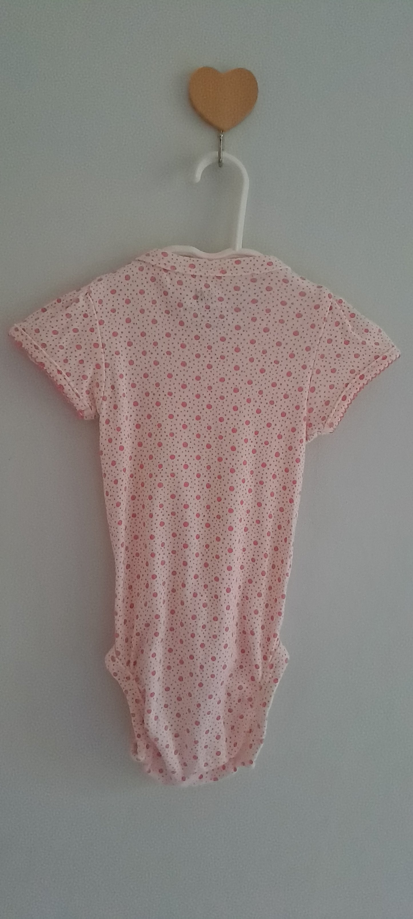 H&M Organic Cotton Wrap Bodysuit – Pink Floral 2-4 Months