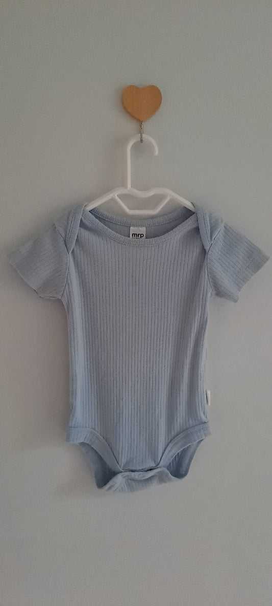 Mr Price Ribbed Short Sleeve Bodysuit – Light Blue 3-6 Months