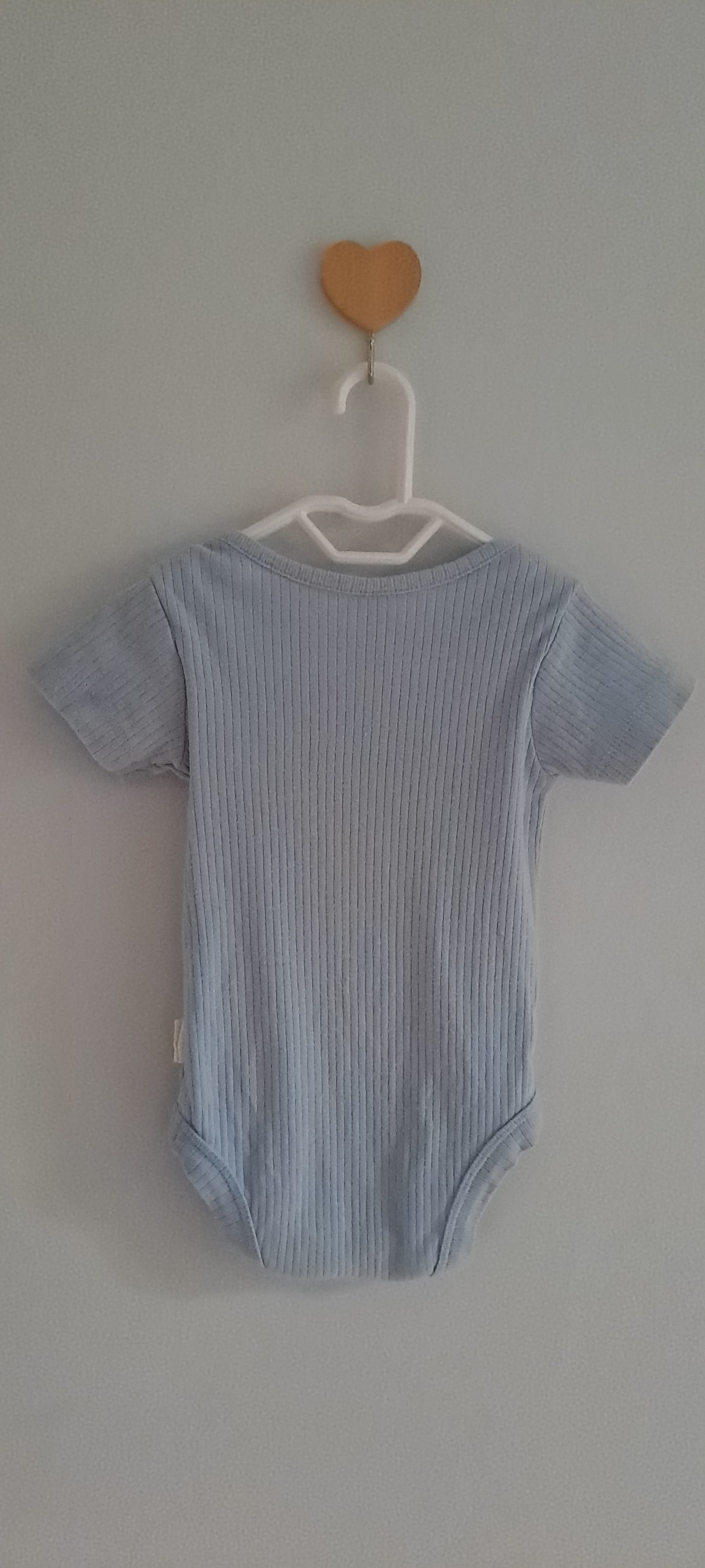 Mr Price Ribbed Short Sleeve Bodysuit – Light Blue 3-6 Months
