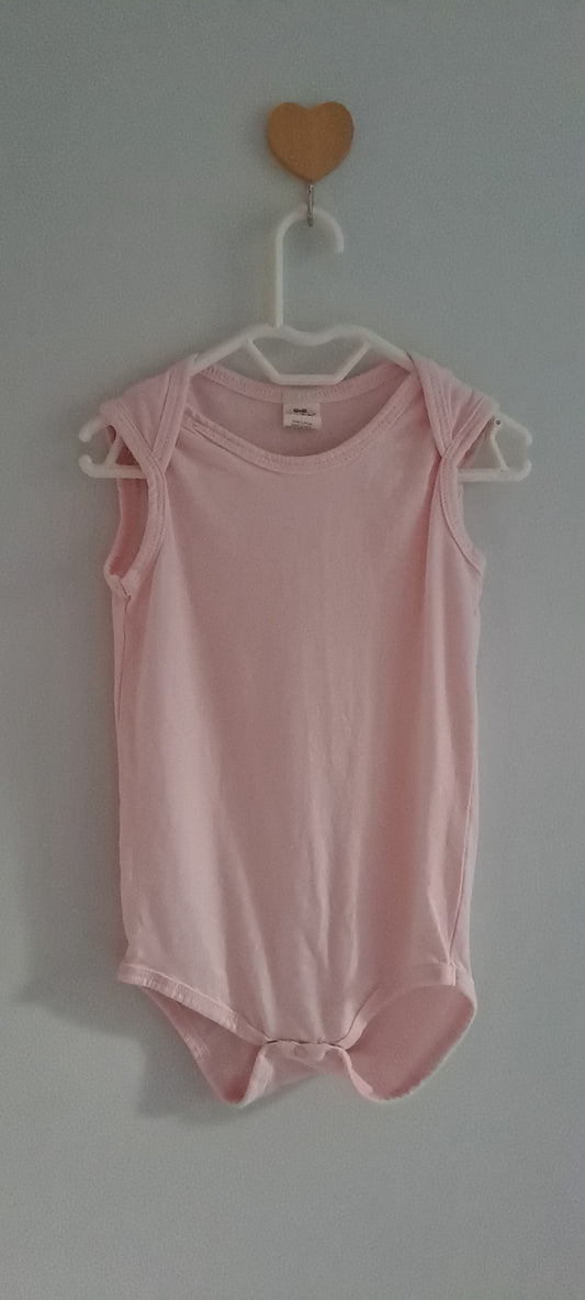 Tiny Tots Plain Light Pink Sleeveless Bodysuit 12-18 Months