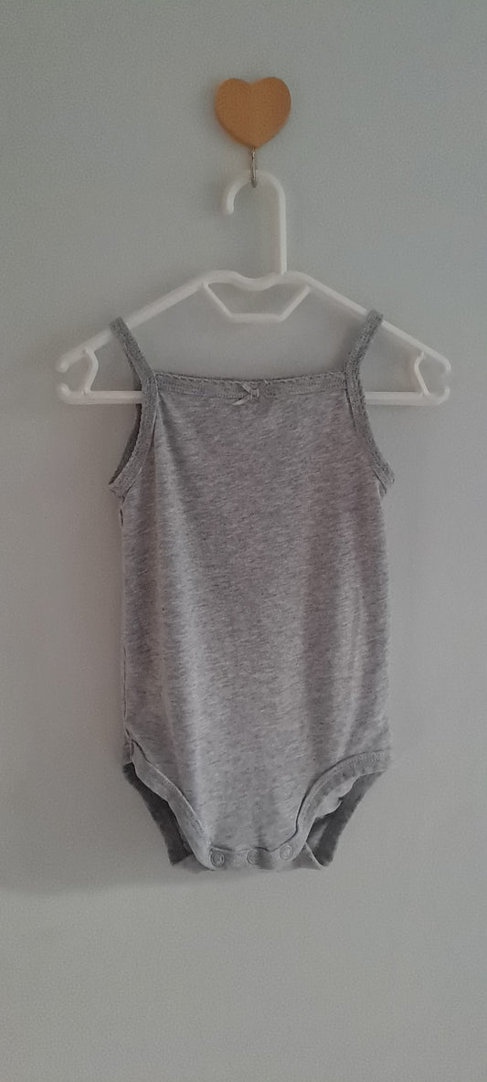 H&M Grey Marl Lace Bodysuit – Organic Cotton 6-9 Months
