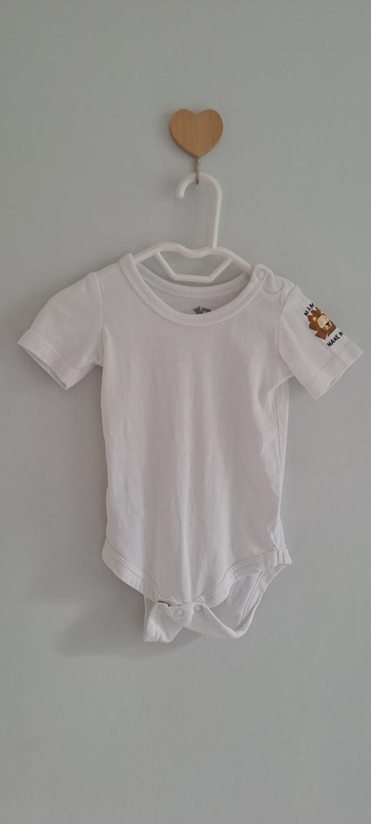 Woolworths "Mama's Mane Man" Lion Bodysuit – White 1-3 Months
