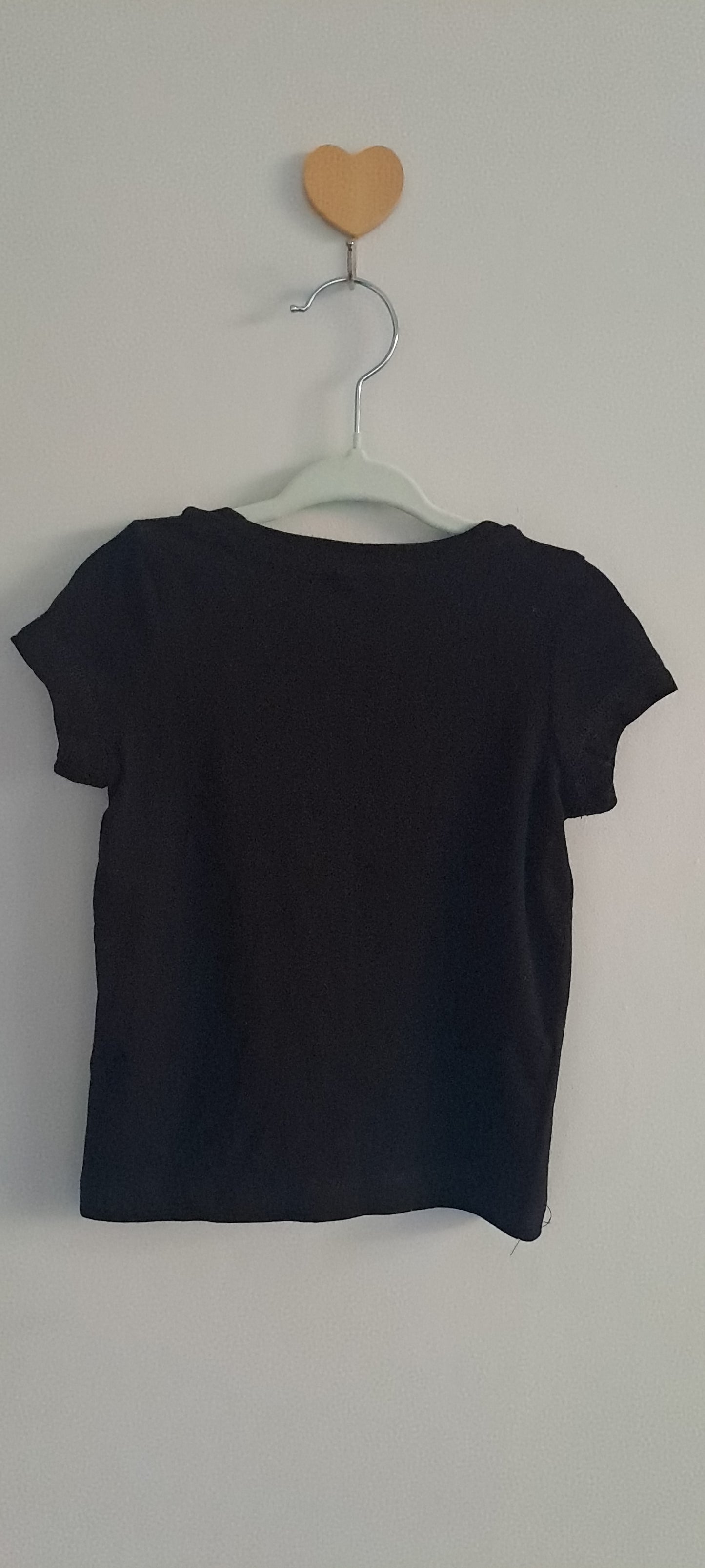 Real Kids Plain Black Cotton T-Shirt 2-3 Years