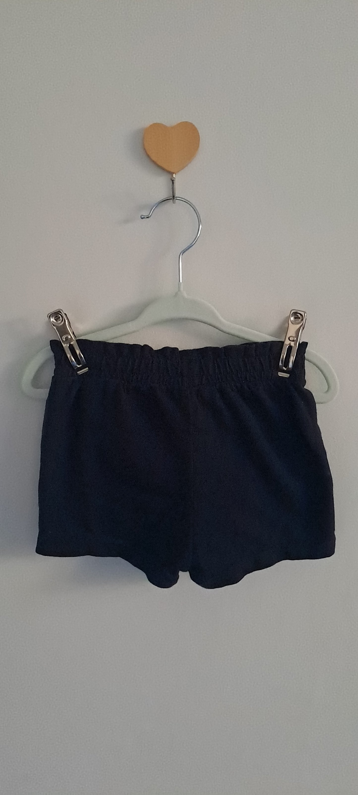 H&M Baby Girl Navy Organic Cotton Pull-On Shorts 4-6 Months