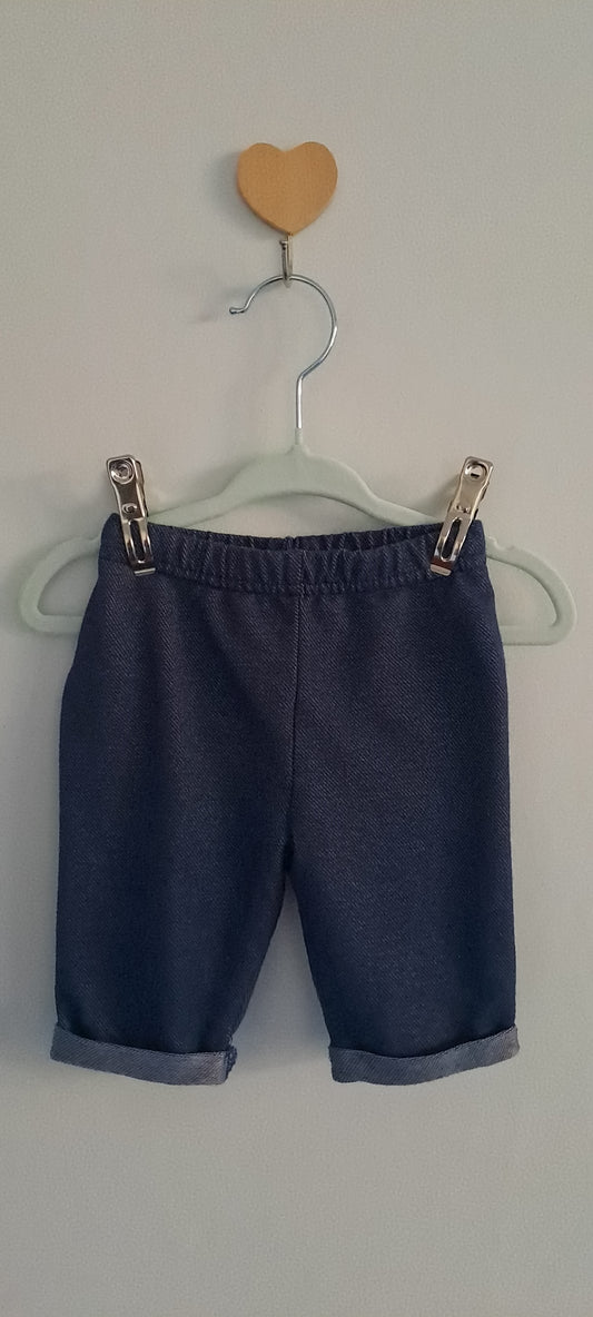 Ackermans Baby Dark Indigo Pull-On Mock Denim Jeggings 6-12 Months