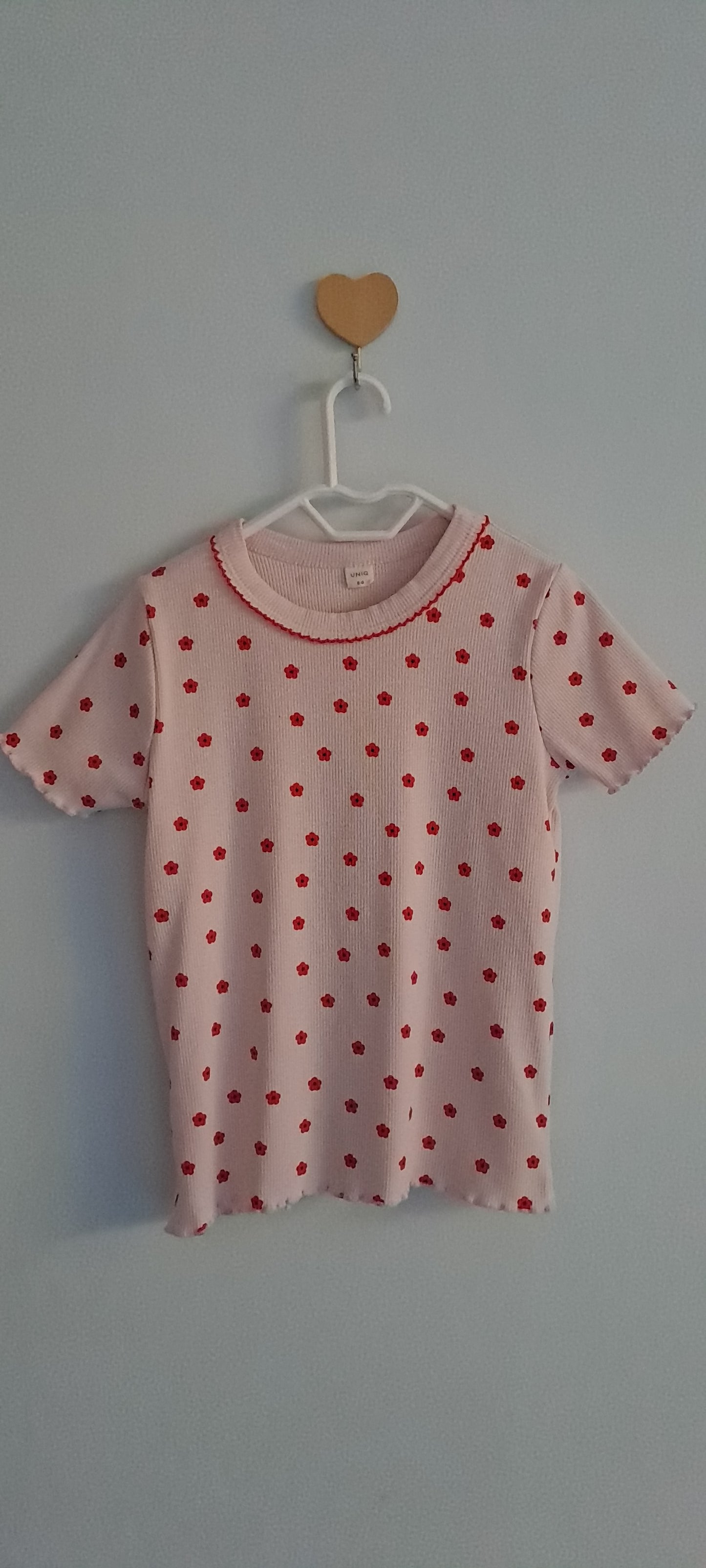 UNIQ Kids Girl Floral Print Ribbed T-Shirt 5-6 Years