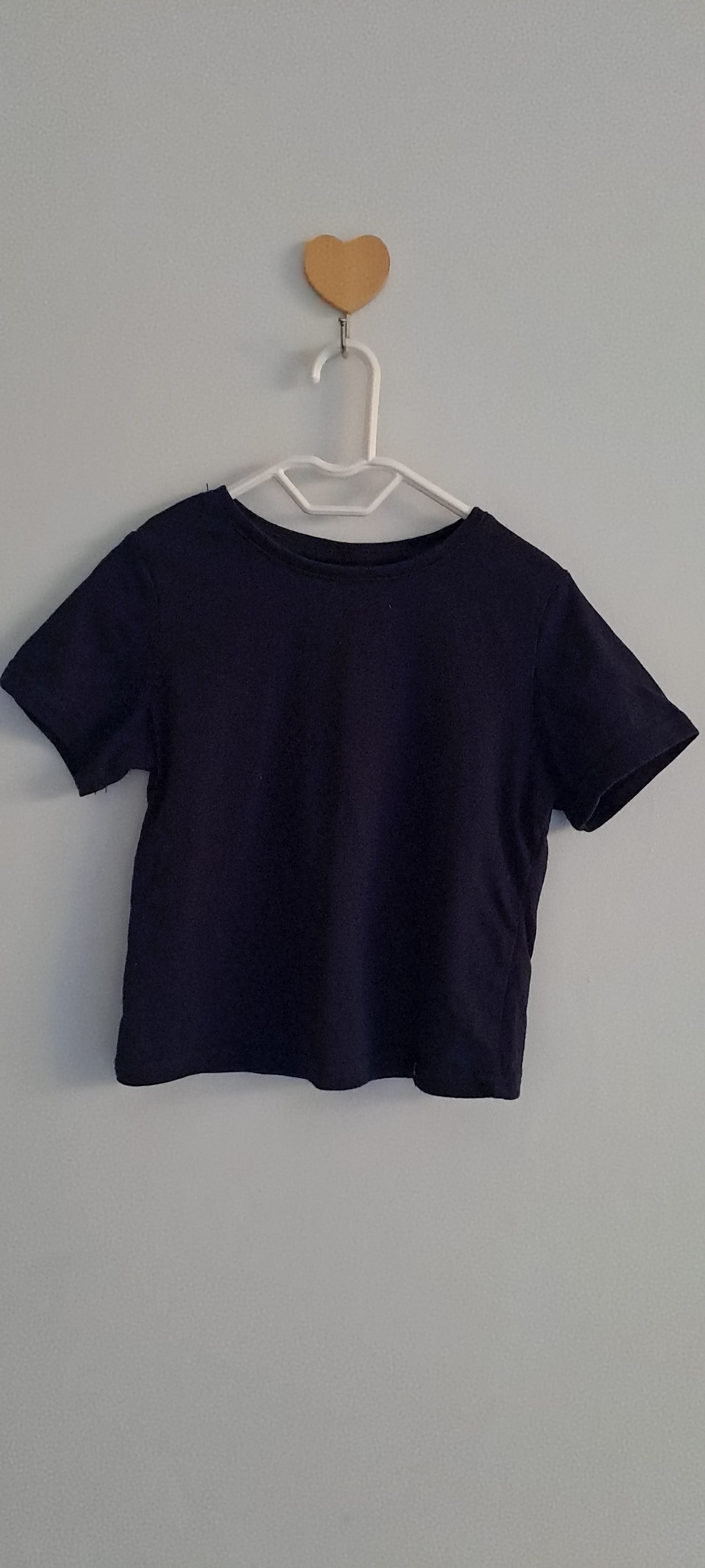 Qtee Kids Girl Navy Blue T-Shirt 2-3 Years