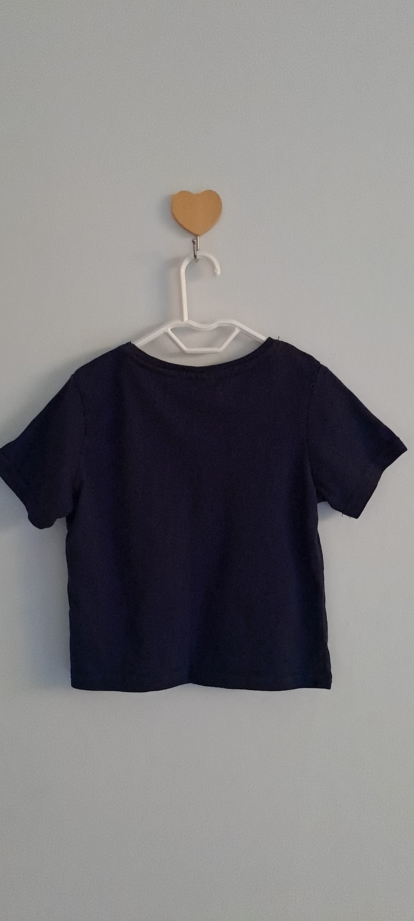 Qtee Kids Girl Navy Blue T-Shirt 2-3 Years