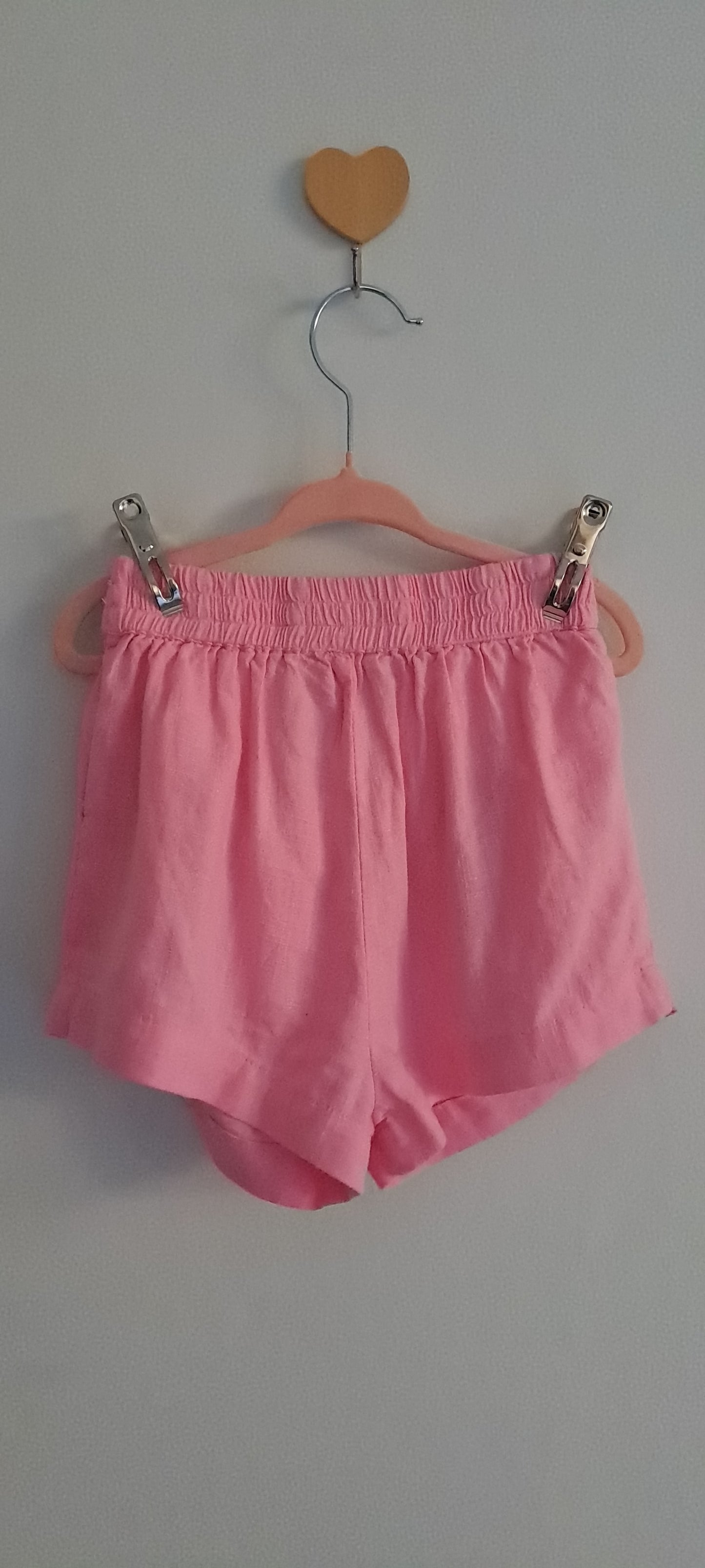 Cotton On Kids Girl Pink Linen-Blend Pleated Shorts 2-3 Years