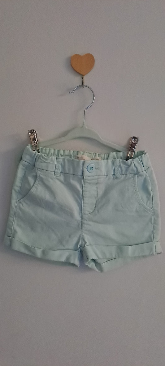 Cotton On Kids Girl Mint Green Chino Stretch Shorts 4-5 Years