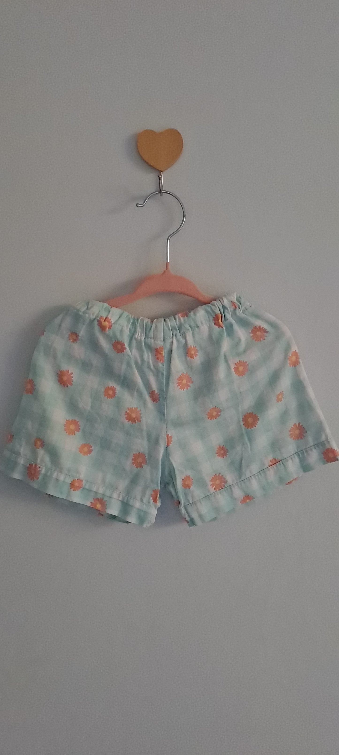 Cotton On Kids Toddler Ribbed Henley Top & Daisy Check Shorts Set 18-24 Months