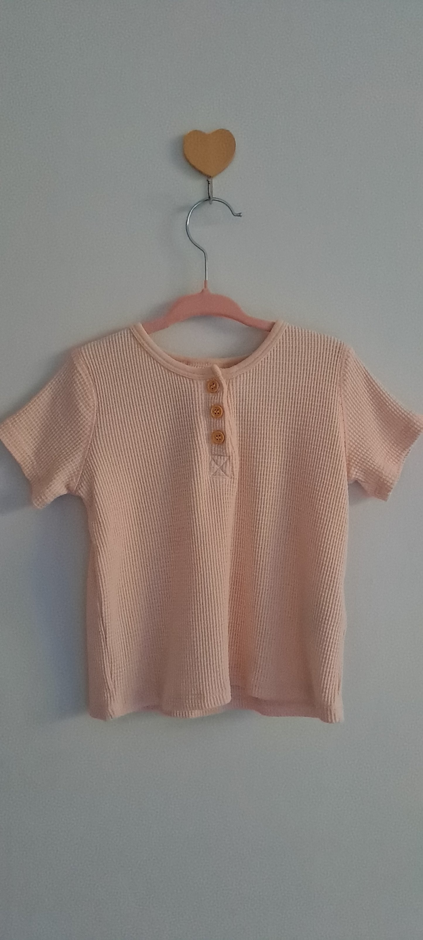 Cotton On Kids Toddler Ribbed Henley Top & Blue Patterned Shorts Set 18-24 Months