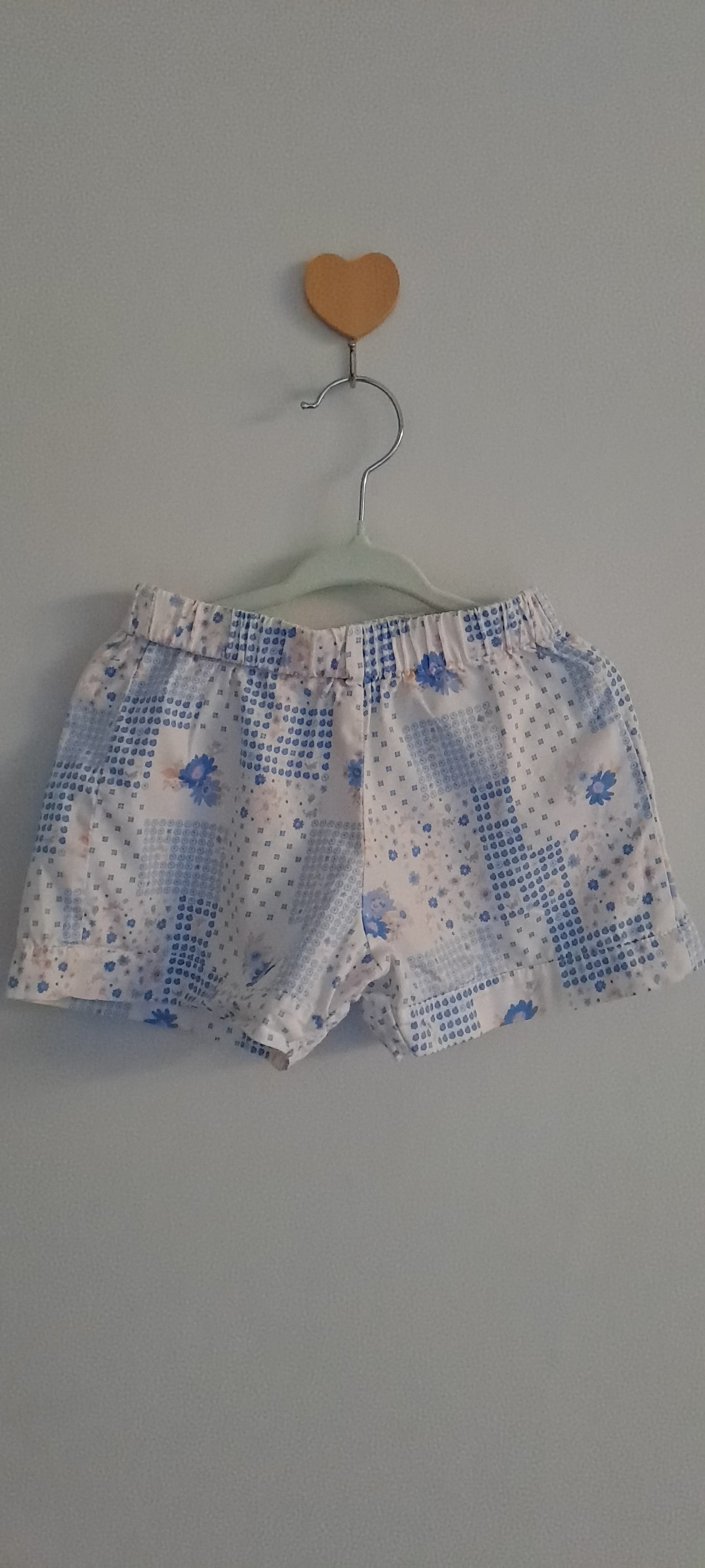 Cotton On Kids Toddler Ribbed Henley Top & Blue Patterned Shorts Set 18-24 Months
