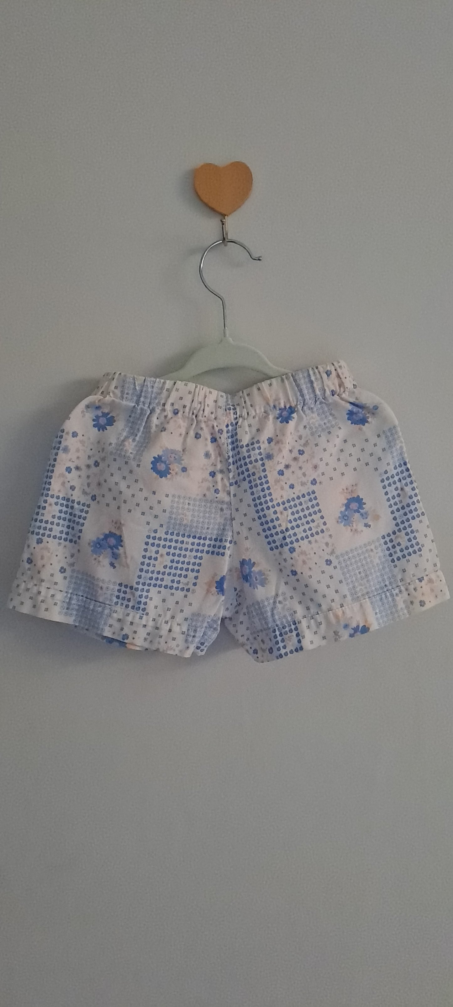 Cotton On Kids Toddler Ribbed Henley Top & Blue Patterned Shorts Set 18-24 Months