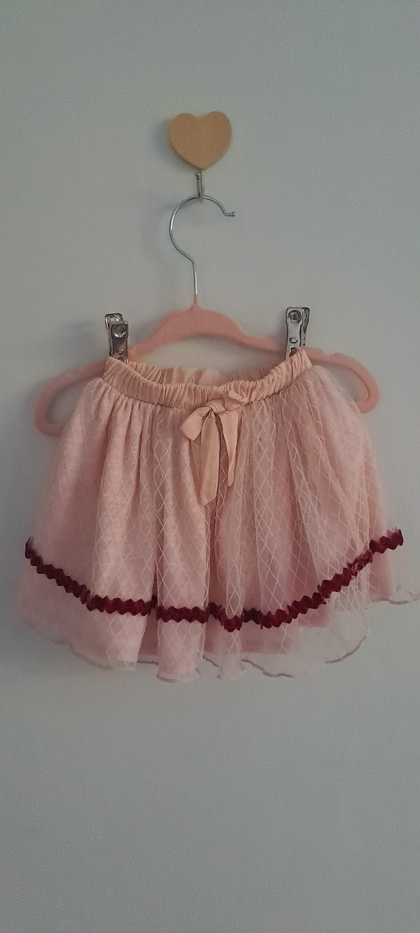 Zara Kids Baby Girl Pink Tulle Diamond Mesh Tutu Skirt 18-24 Months