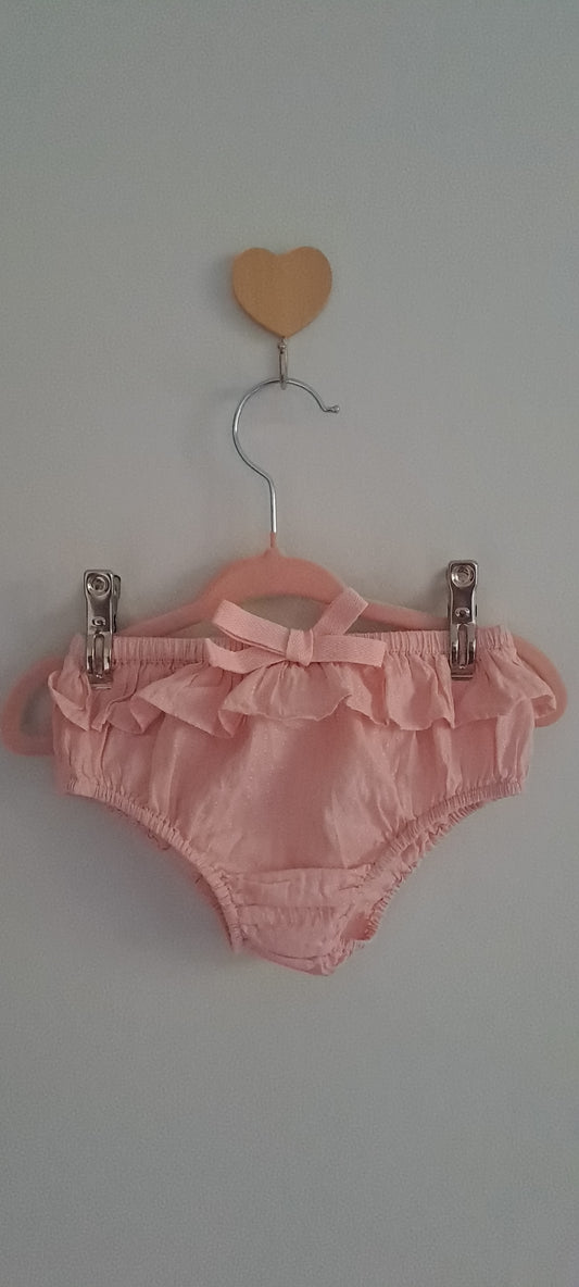 Country Road Baby Girl Pastel Pink Ruffle Bloomer Nappy Cover 6-12 Months