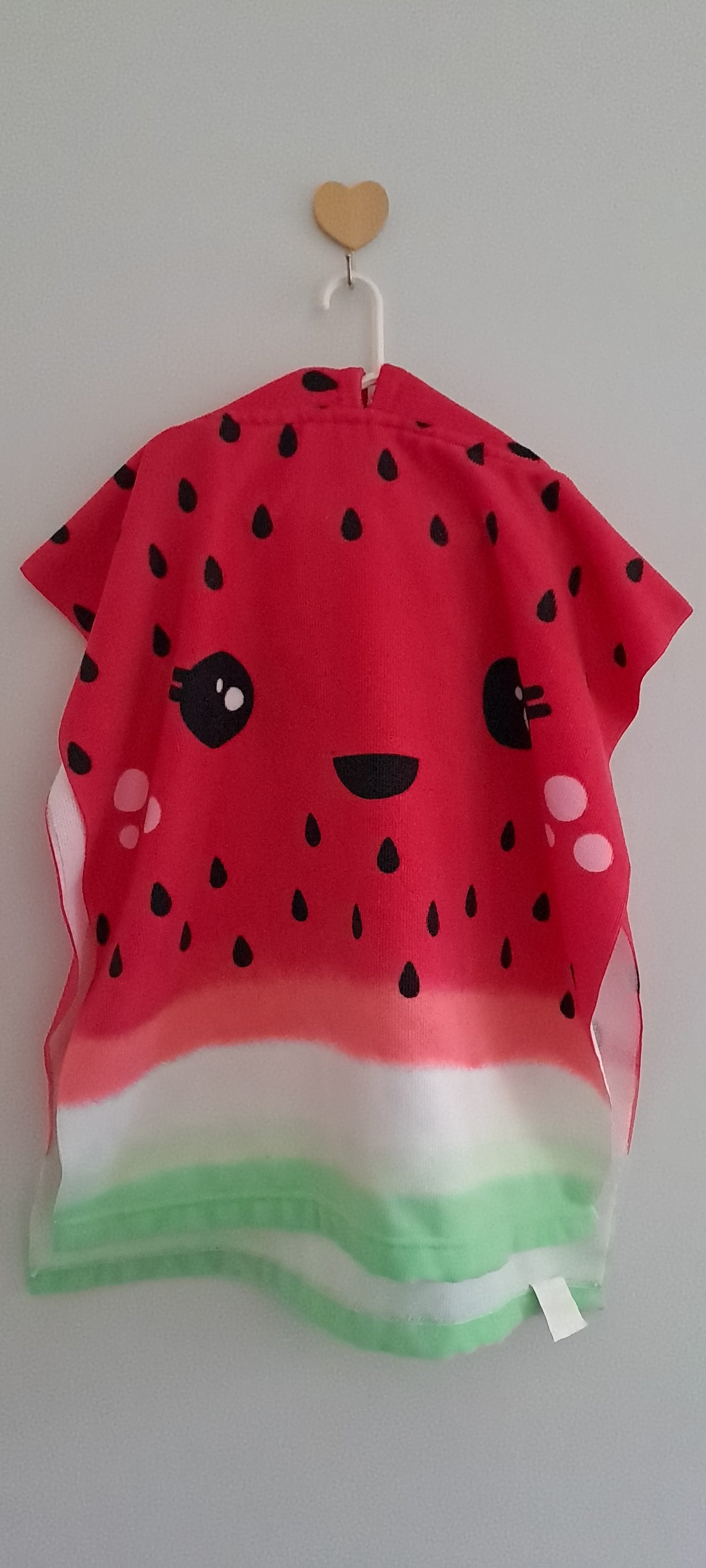Character Group Kids' Watermelon Hooded Poncho Towel One Size