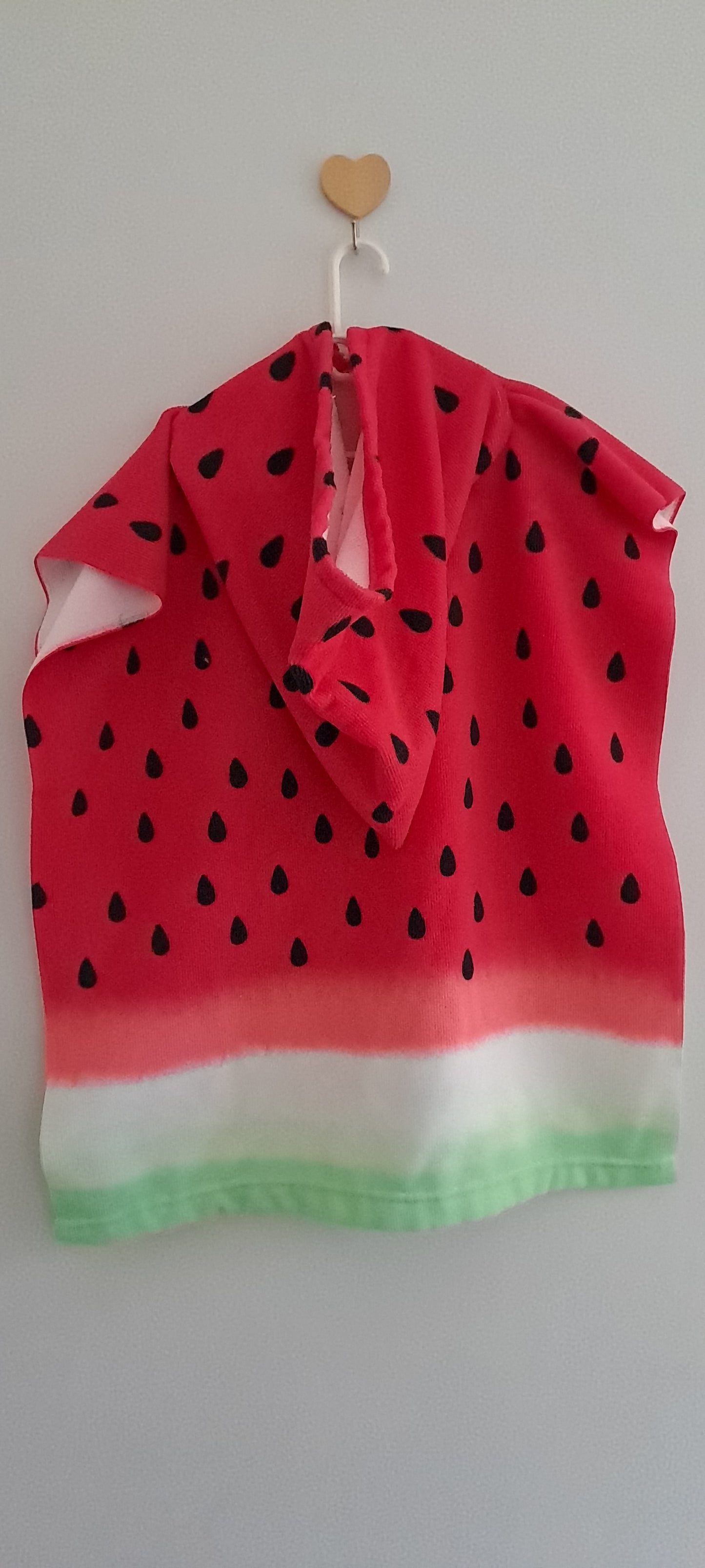Character Group Kids' Watermelon Hooded Poncho Towel One Size