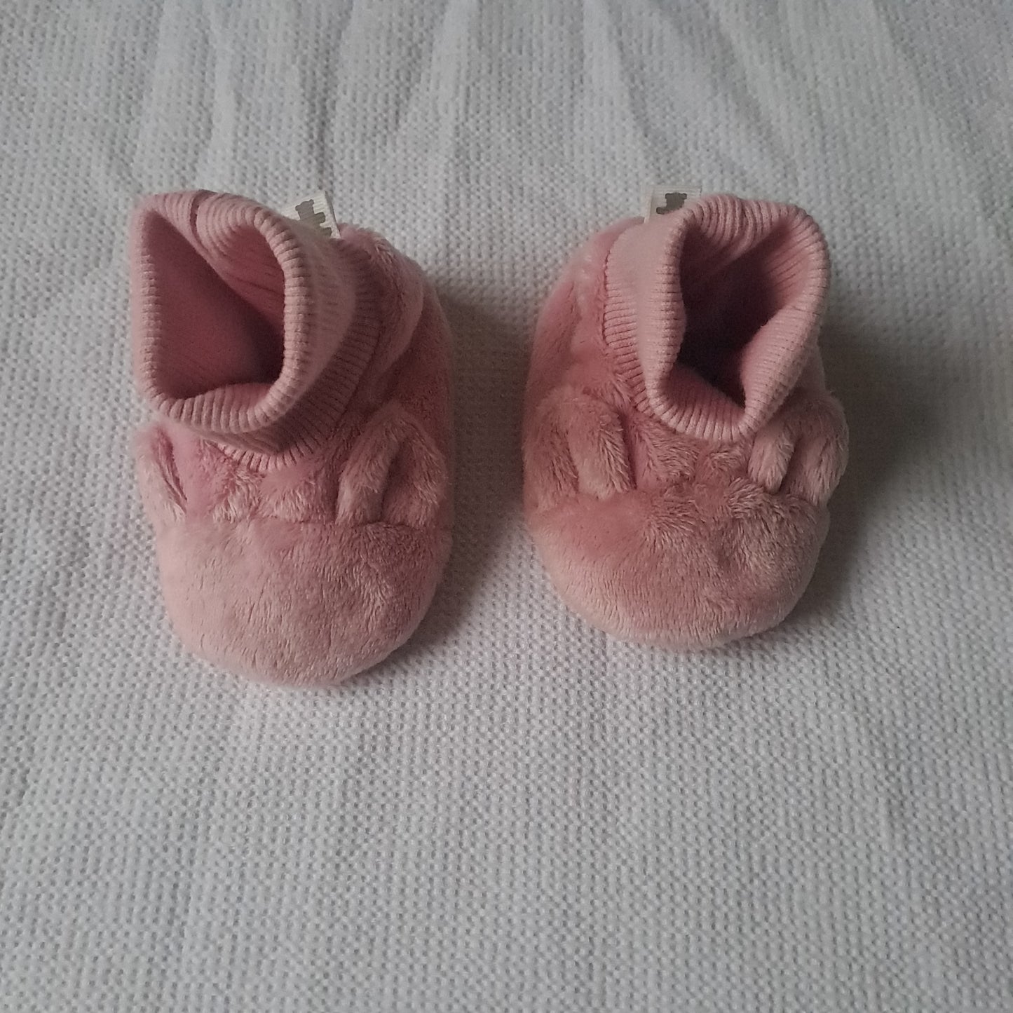 Woolworths Pink Faux Fur Bunny Booties UK Size 2