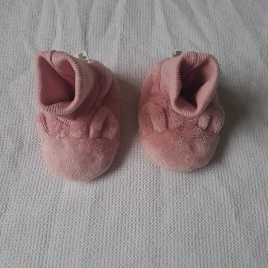 Woolworths Pink Faux Fur Bunny Booties UK Size 2