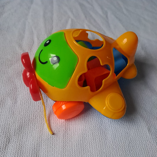 Baby Pull-Along Airplane Shape Sorter Educational Toy 0-12 Months