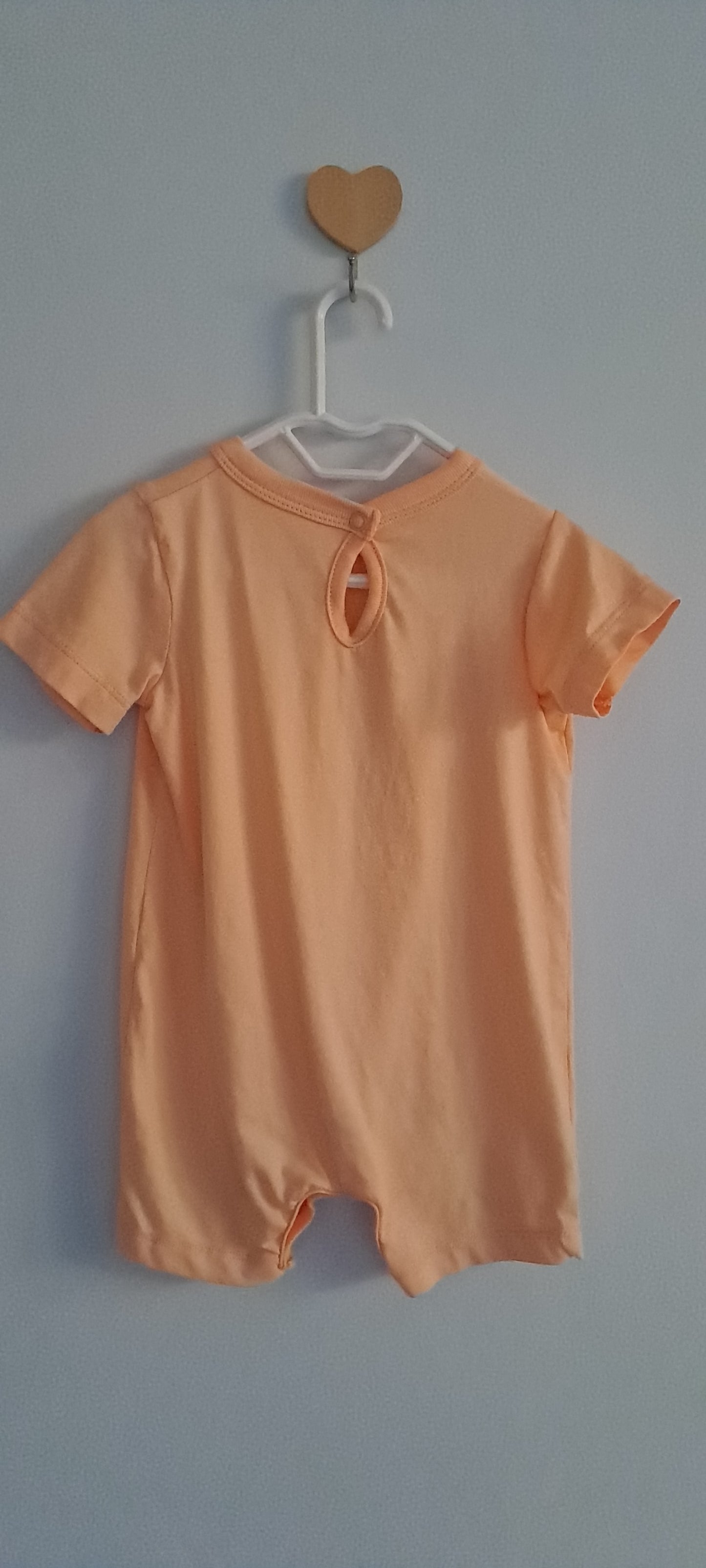 Woolworths Peach "Cool by the Pool" Graphic Short-Sleeve Romper 3-6 Months