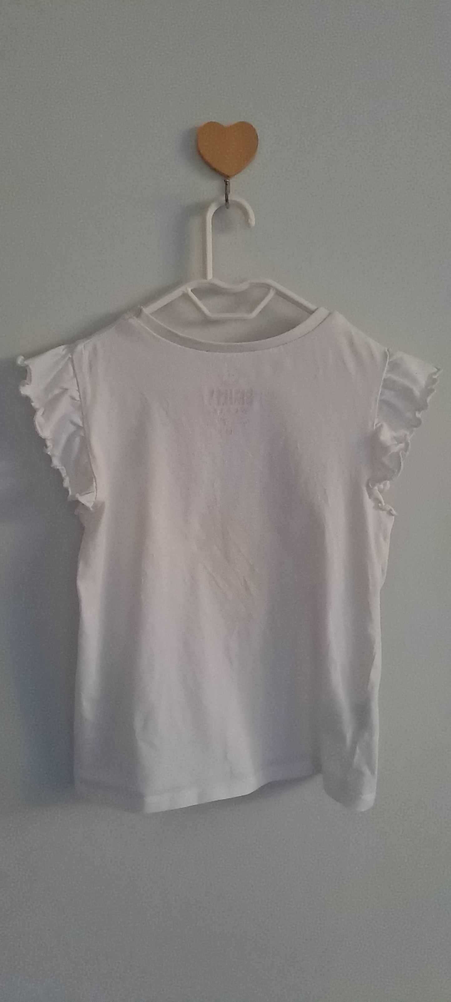 The Smiley Company White "Wake Up Smiling" Flutter Sleeve T-Shirt 4-5 Years