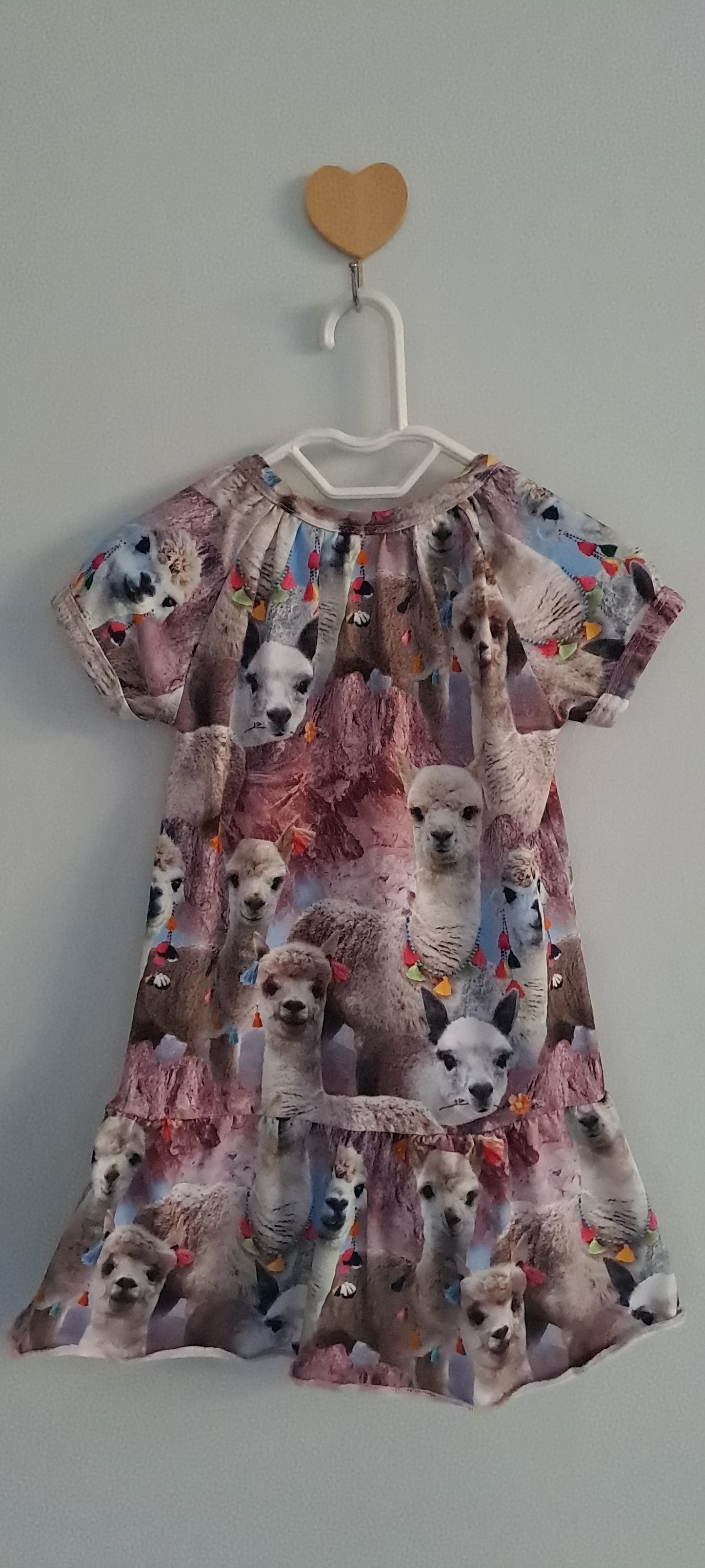 Molo Kids Cibbe "Lovely Llama" Digital Print Dress 9-12 Months