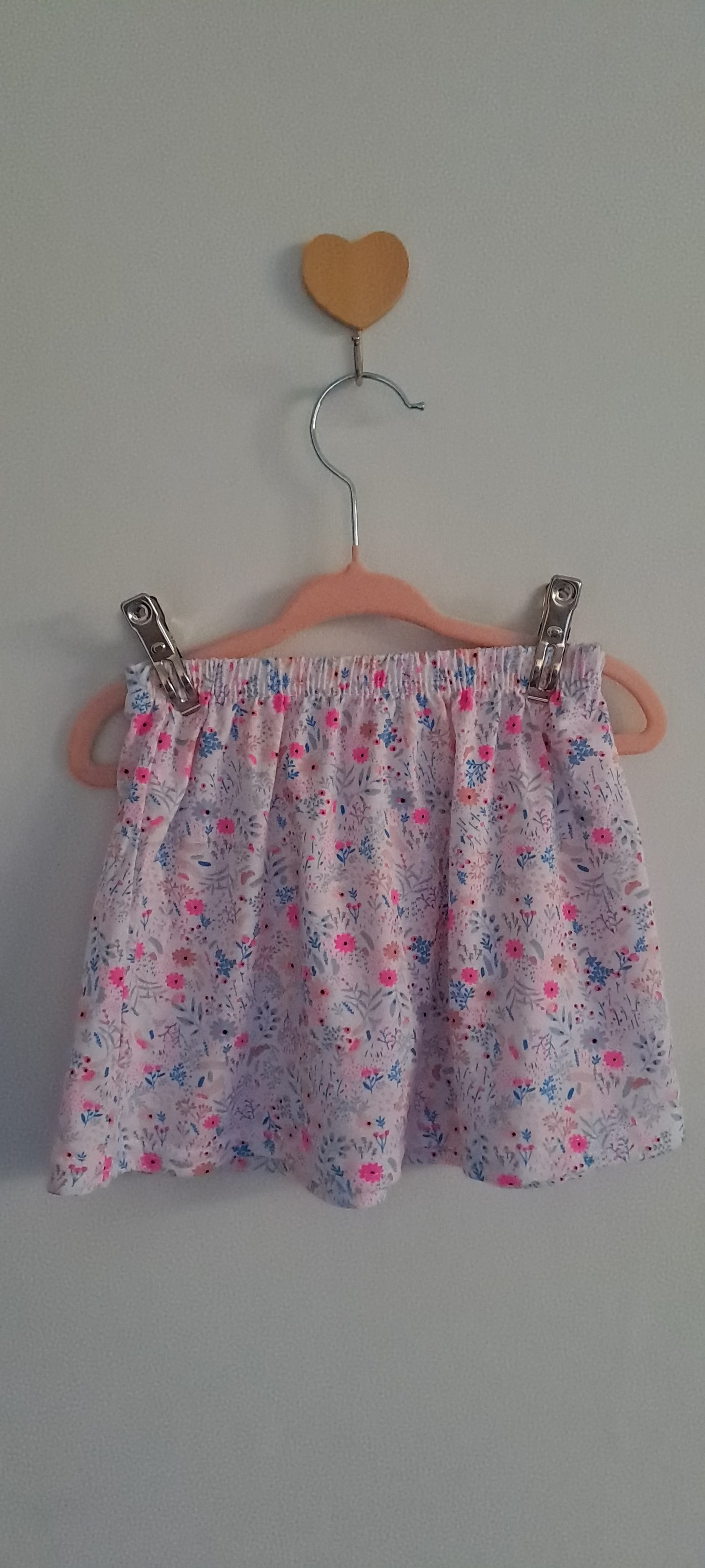 Cuddlesome Pastel Ditsy Floral Elasticated A-Line Skirt 6-12 Months