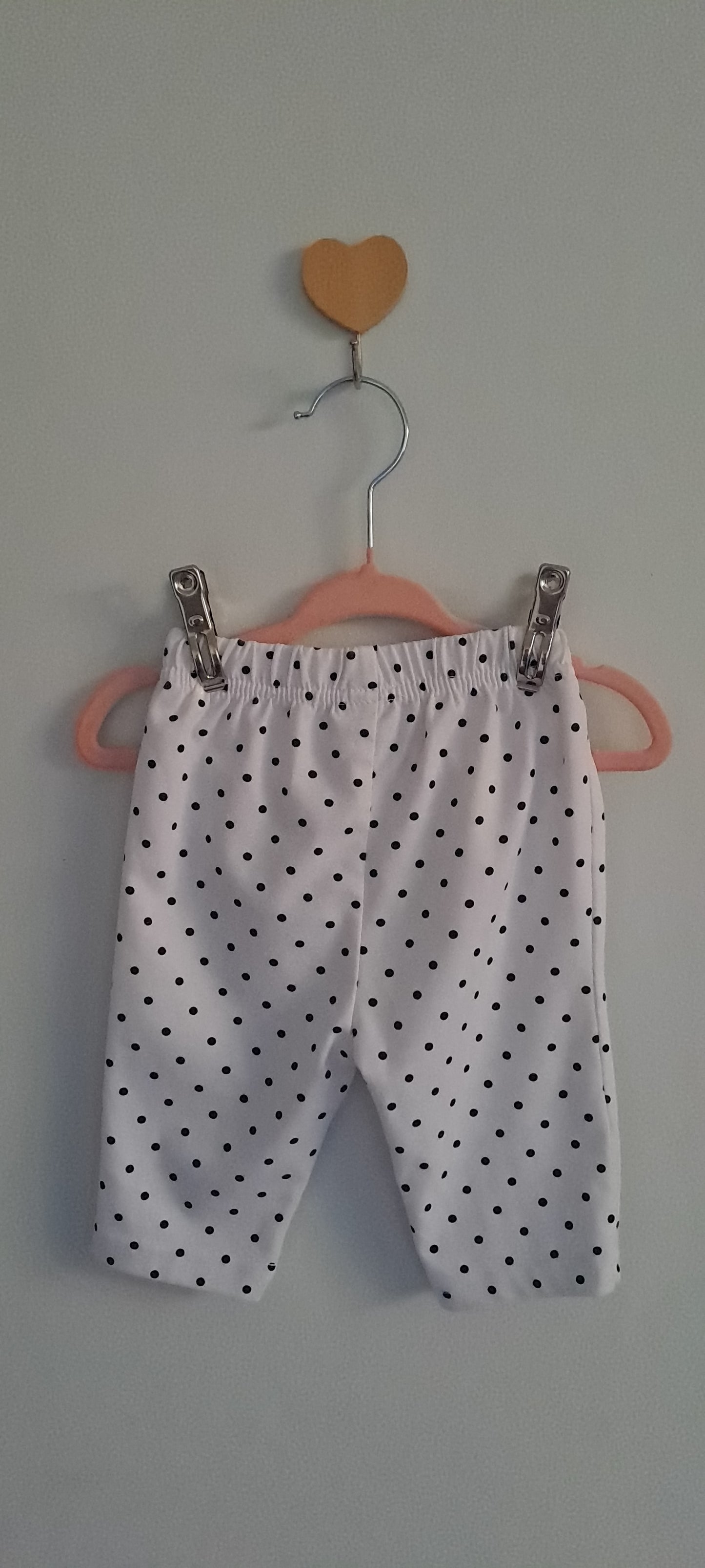 Ackermans Baby White & Black Polka Dot Leggings 12-18 Months