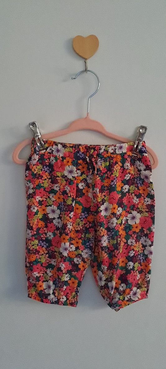 LC Waikiki Baby Vibrant Wildflower Lightweight Harem Pants 9-12 Months