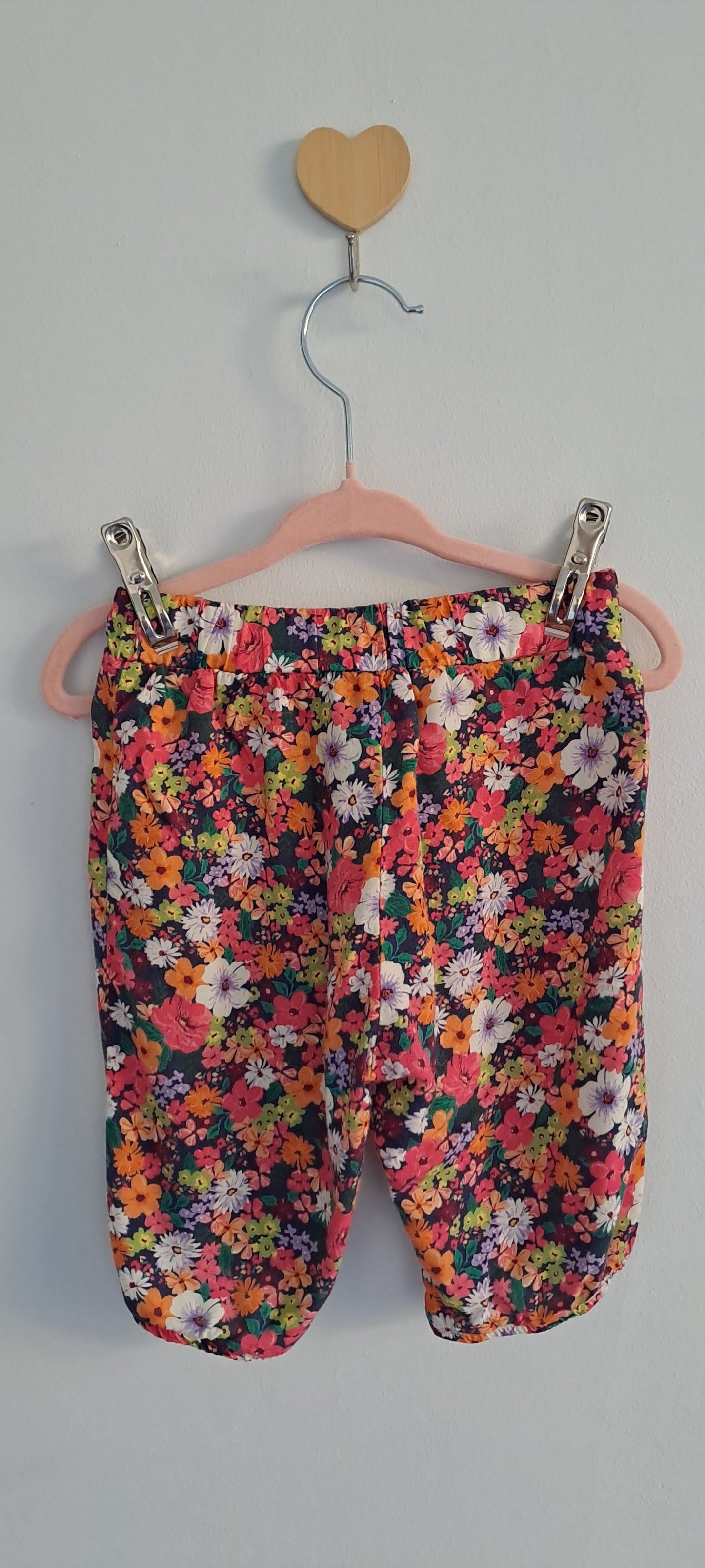 LC Waikiki Baby Vibrant Wildflower Lightweight Harem Pants 9-12 Months